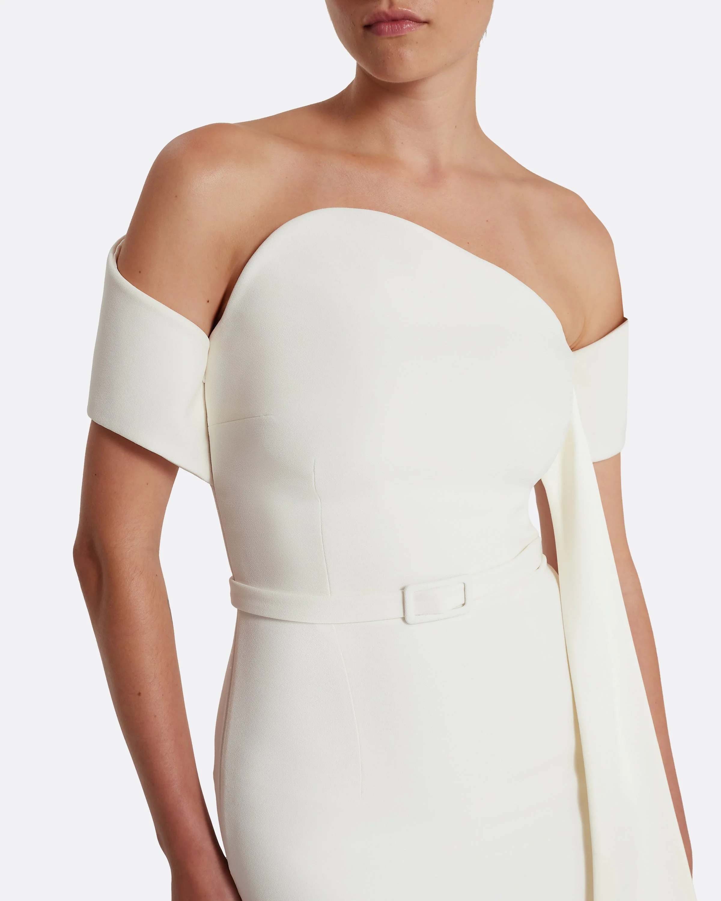 Giorgia Long Dress in Ivory - Image 3