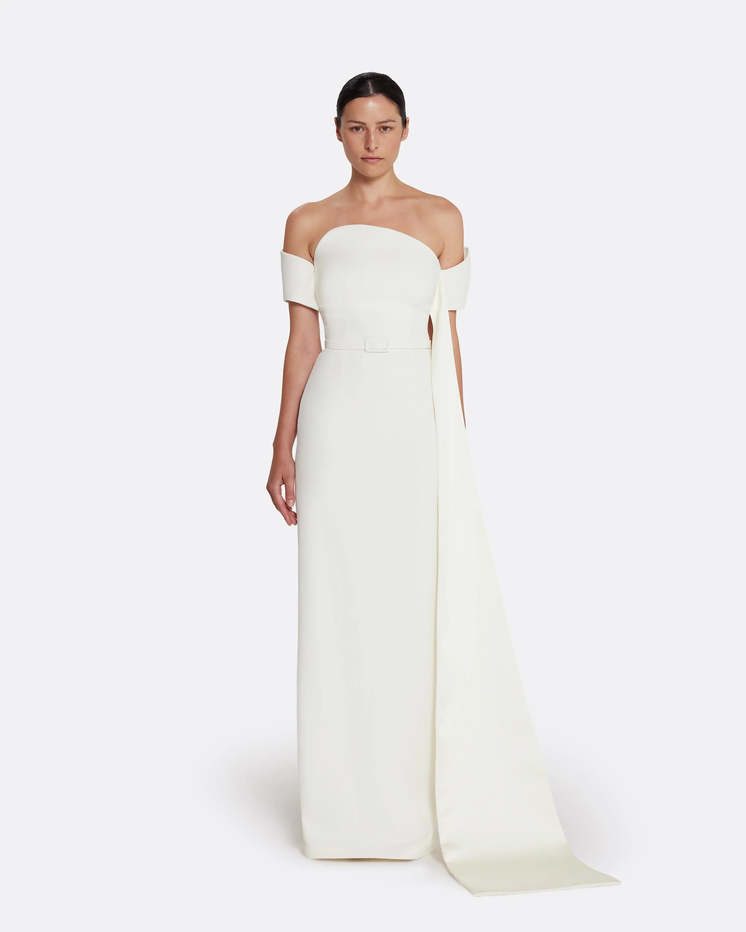 Giorgia Long Dress in Ivory - Image 6
