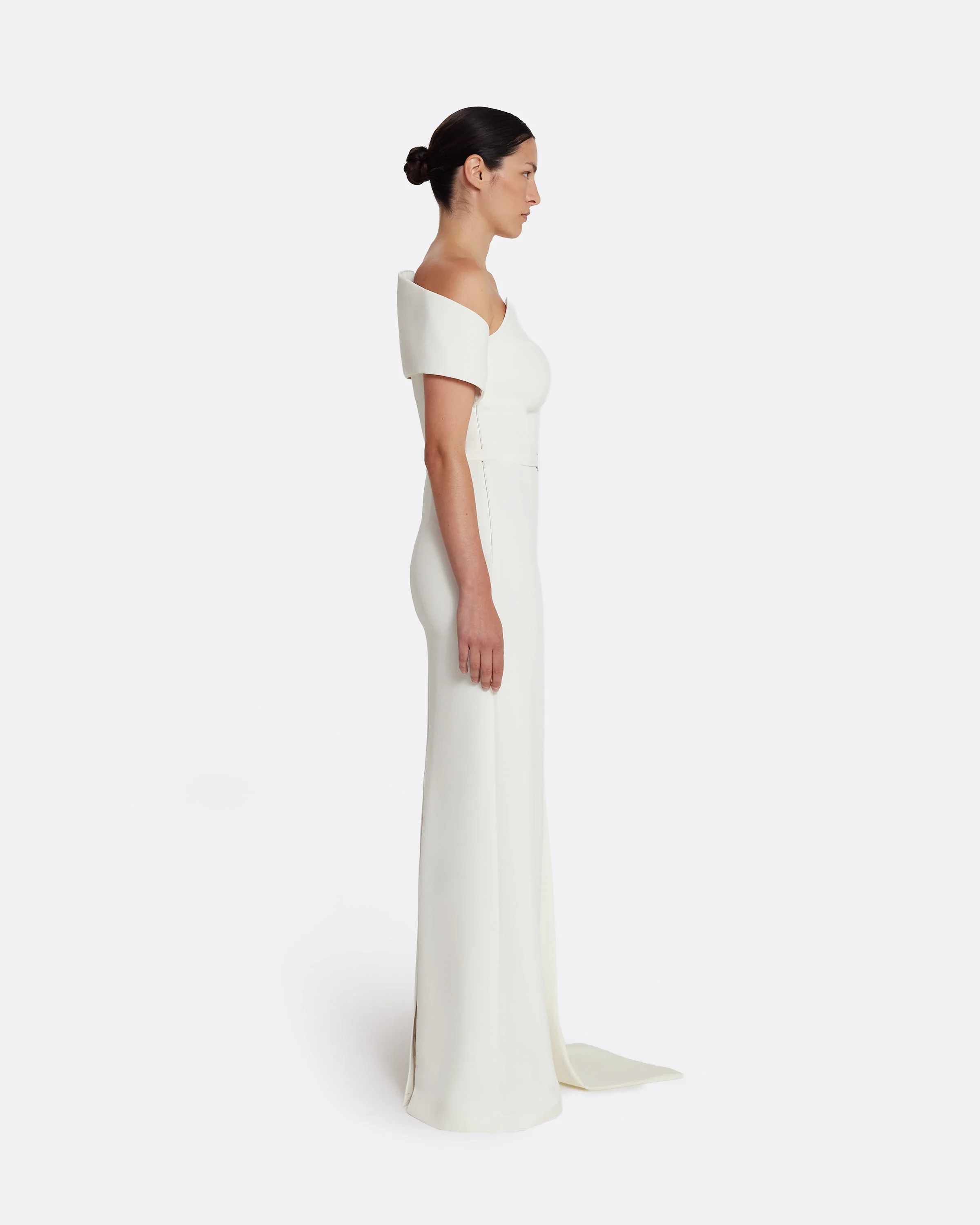 Giorgia Long Dress in Ivory - Image 9