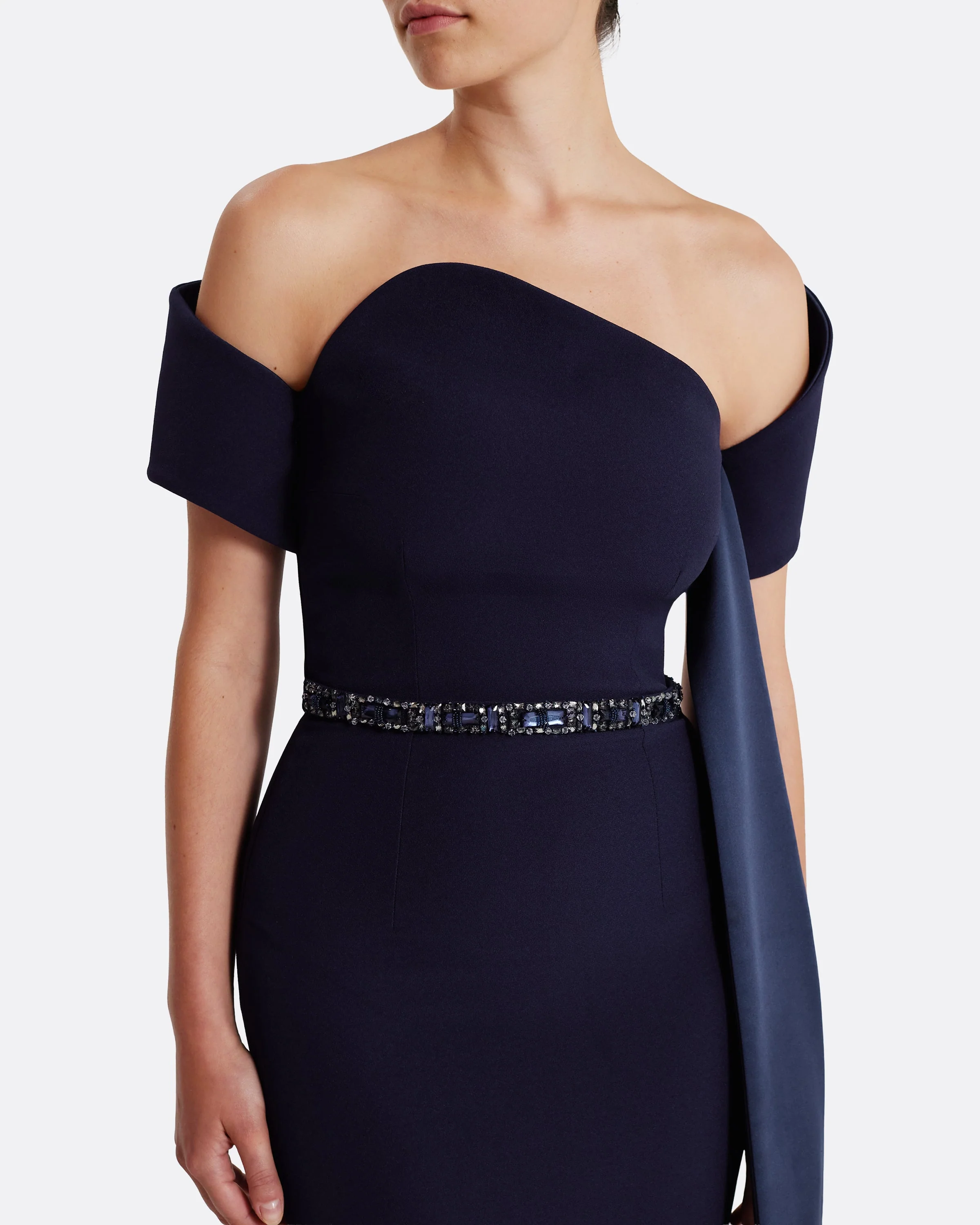 Giorgia Long Dress in Azurite with Multi-blues - Image 3