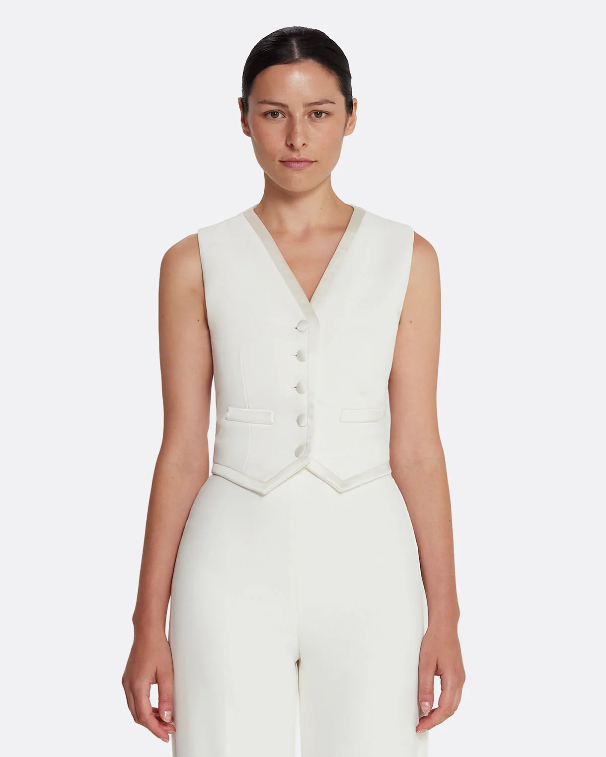 Glinda Waistcoat in Ivory - Image 7