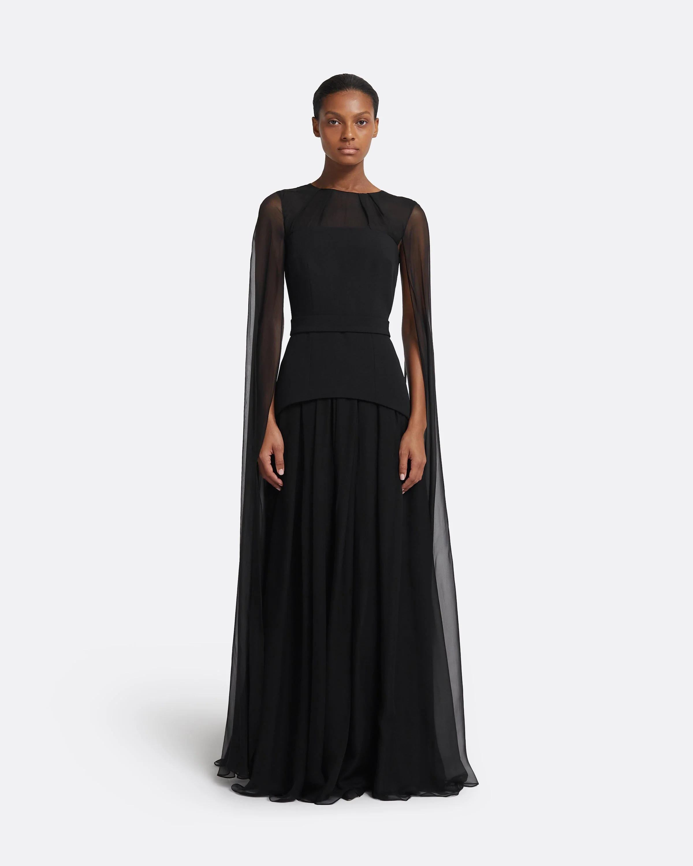 Gloria Black Long Dress - Image 11