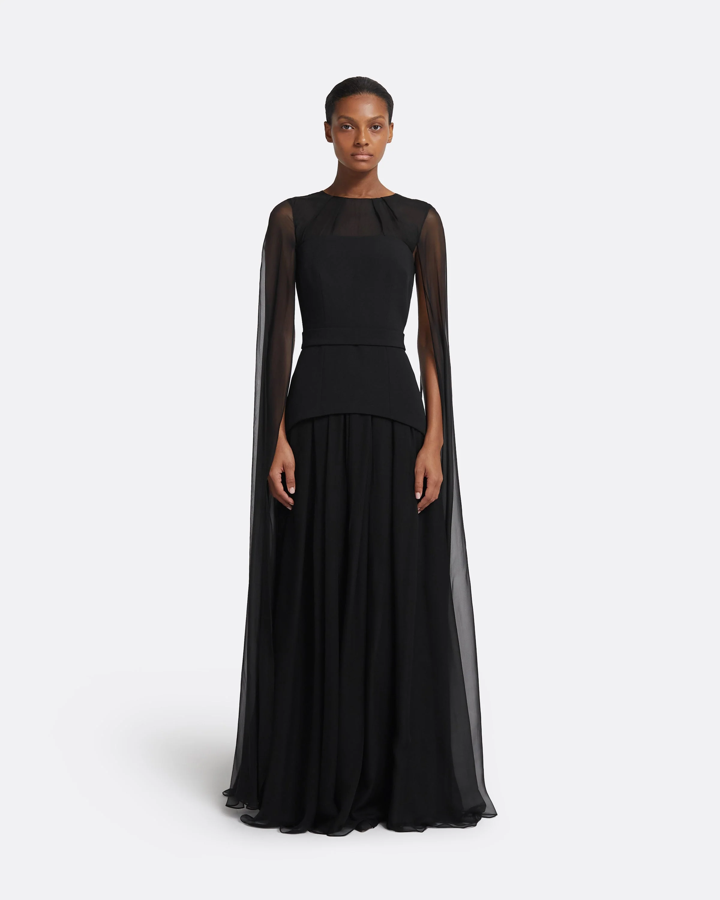 Gloria Black Long Dress - Image 6