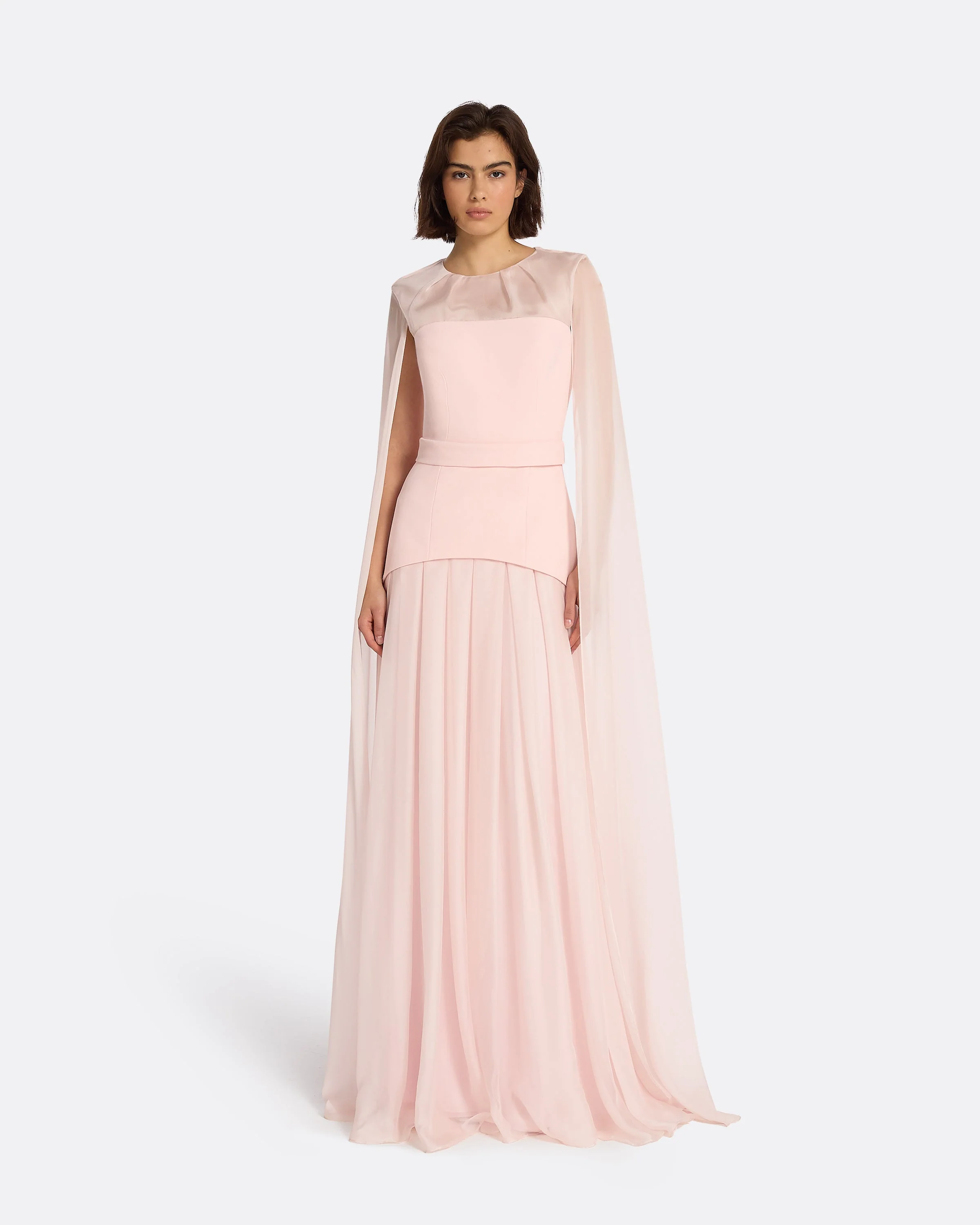 Gloria Pale Pink Long Dress - Image 6