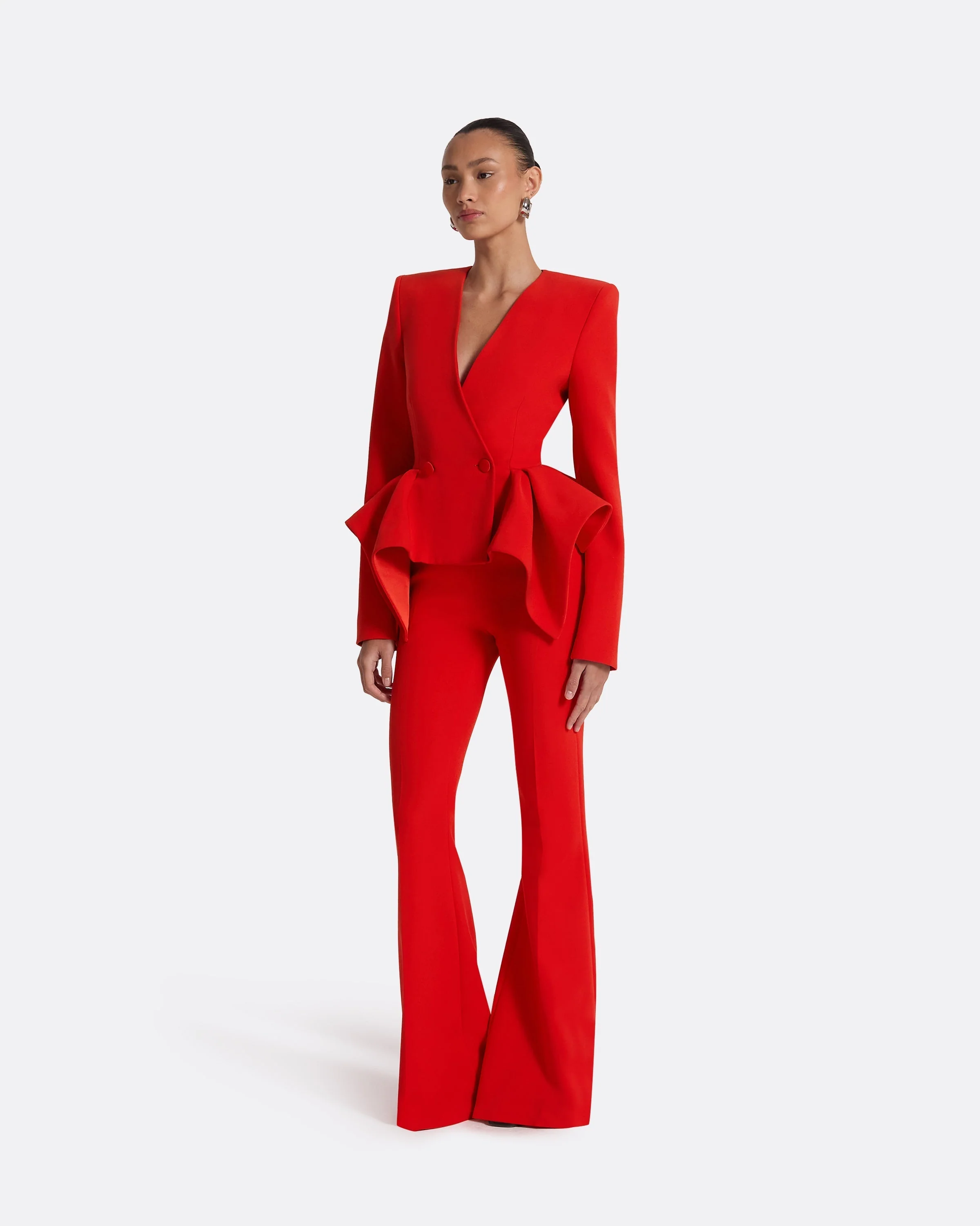 Halluana Scarlet Red Trousers - Image 7