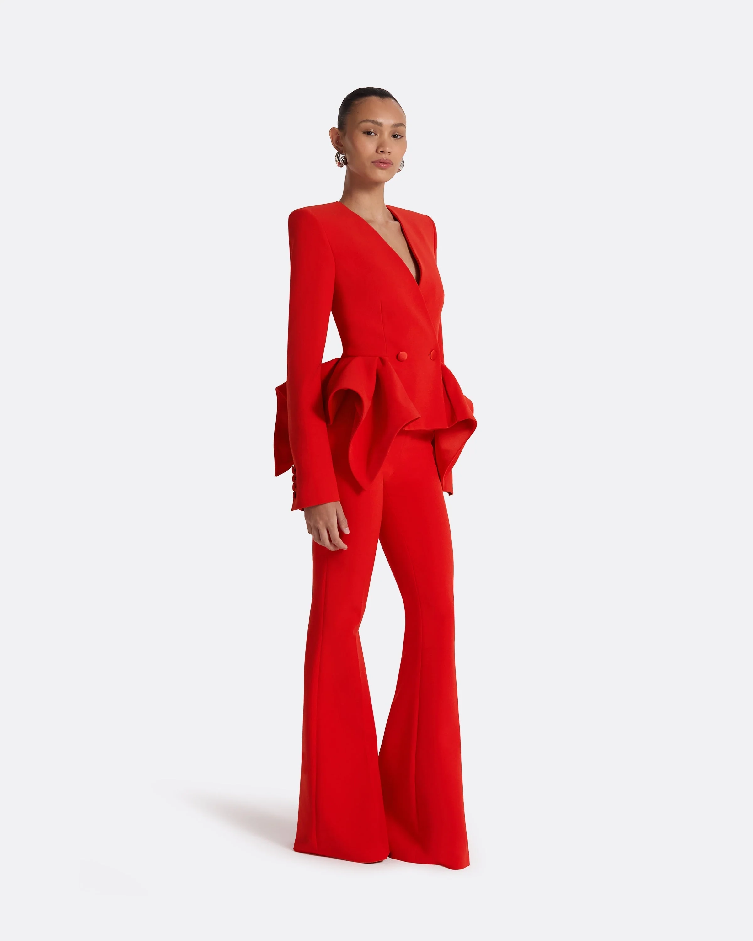 Halluana Scarlet Red Trousers - Image 9