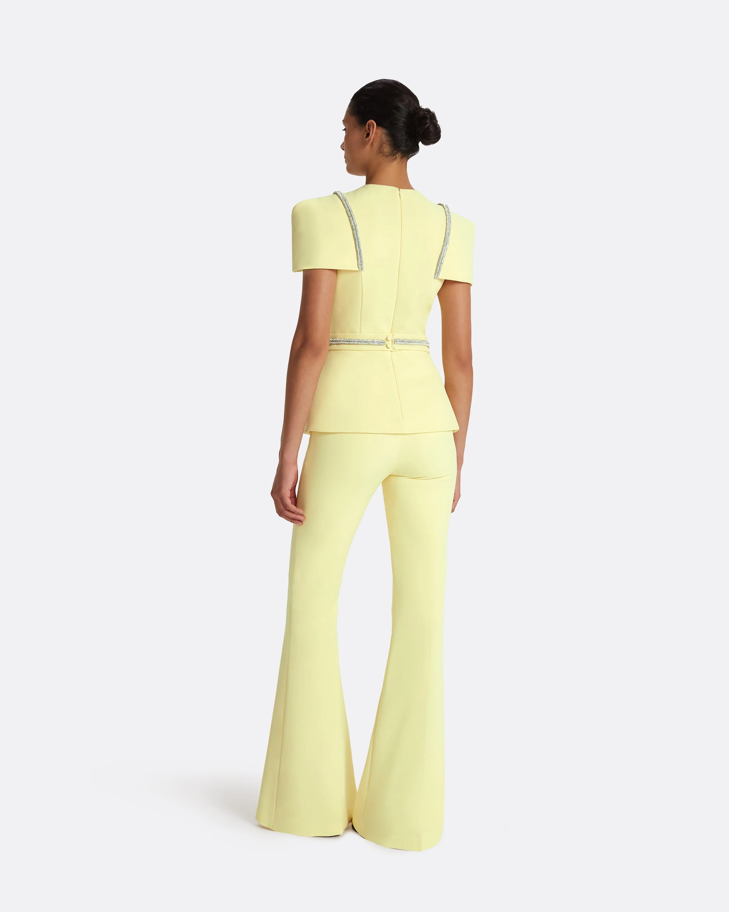 Halluana Pale Yellow Trousers - Image 10
