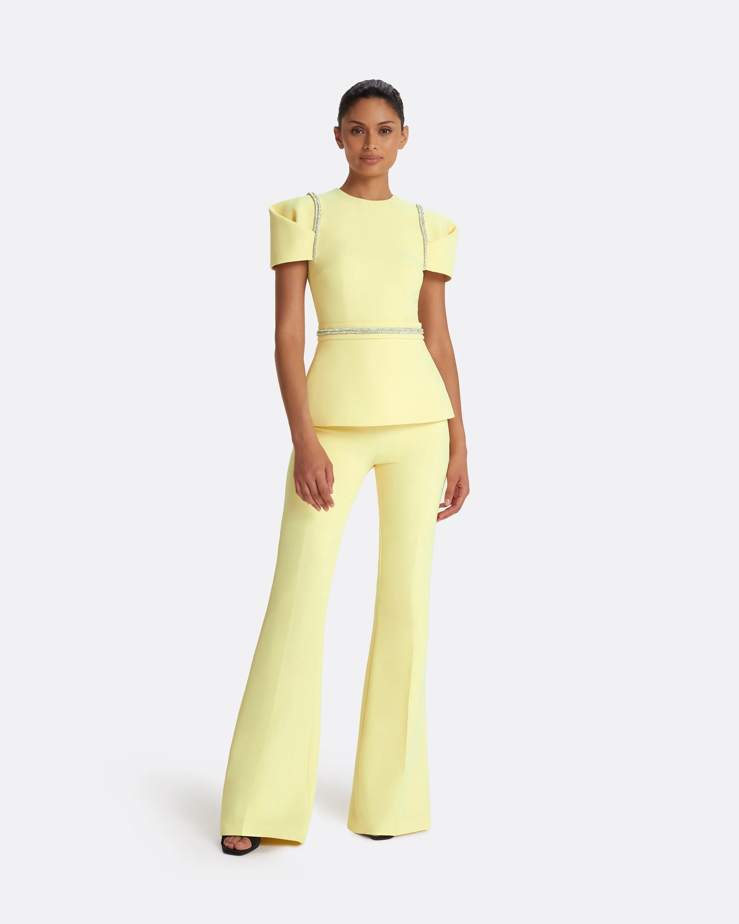 Halluana Pale Yellow Trousers - Image 11