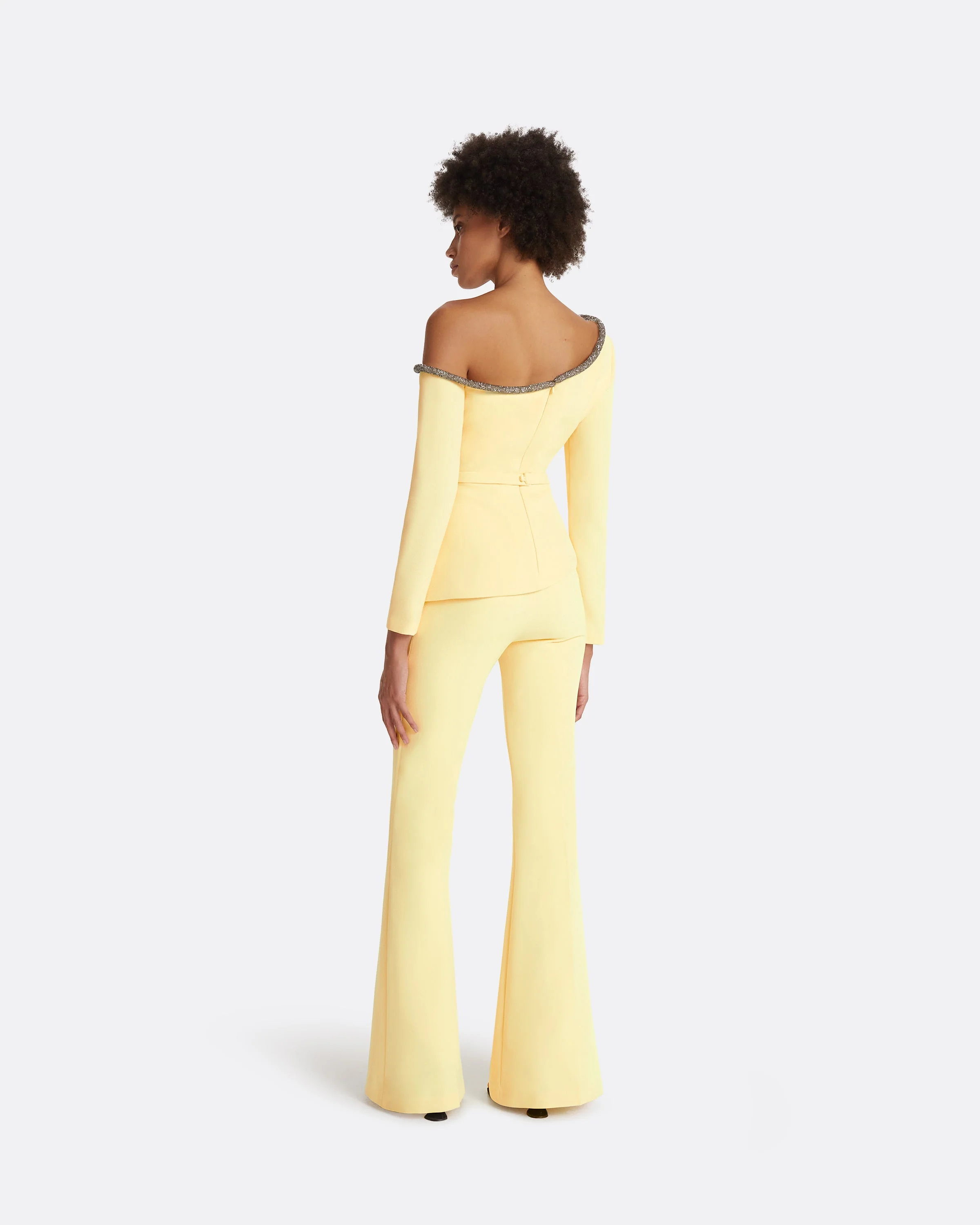 Halluana Pale Yellow Trousers - Image 6
