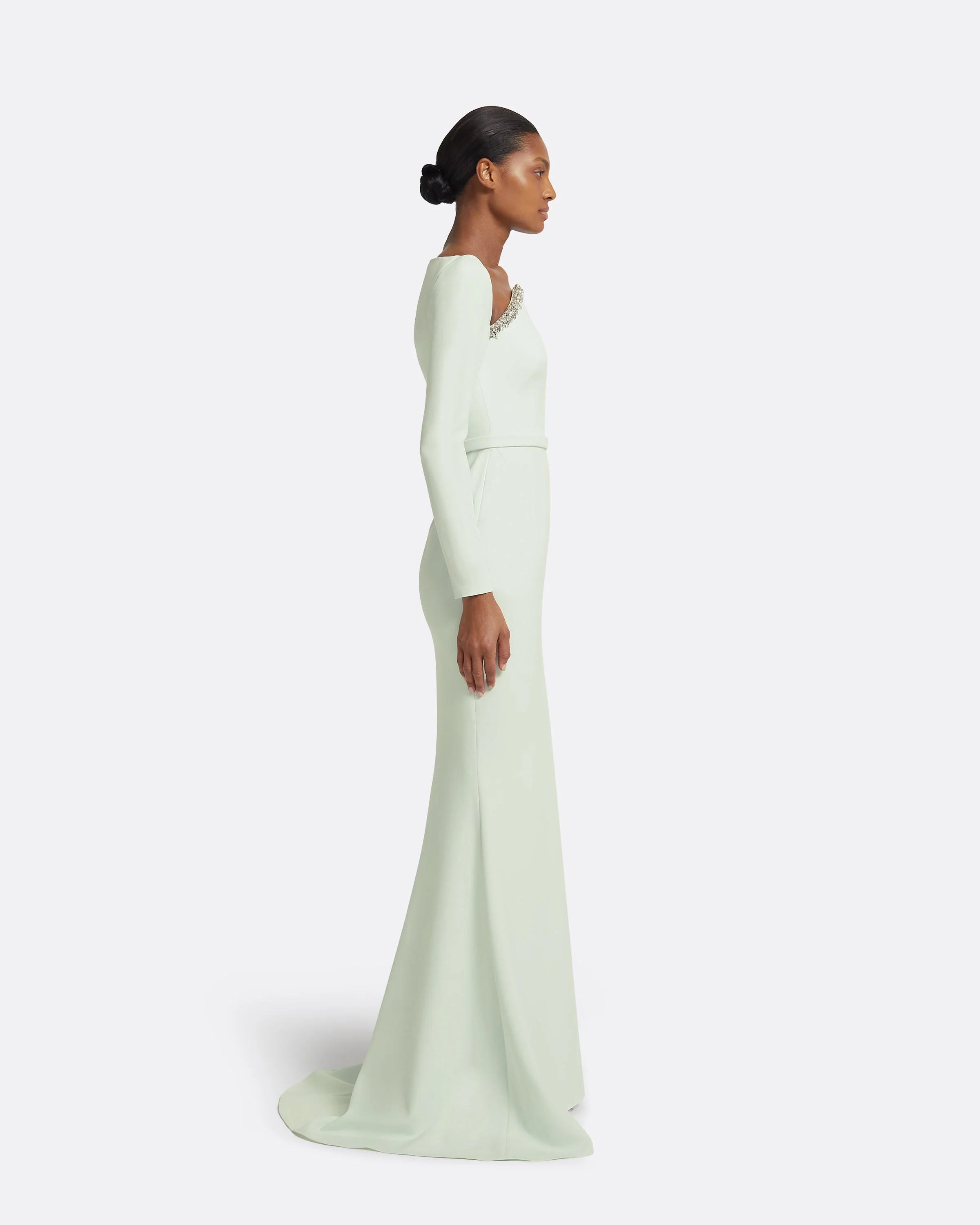Heidi Long Dress in Spearmint - Image 9