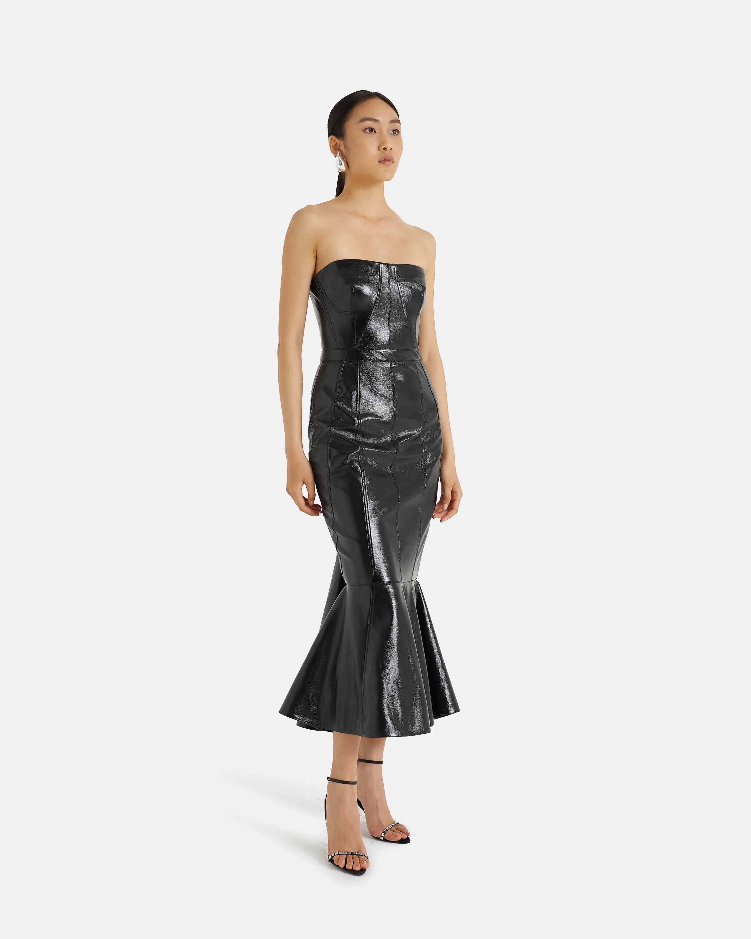 Hensley Black Midi Dress - Image 4