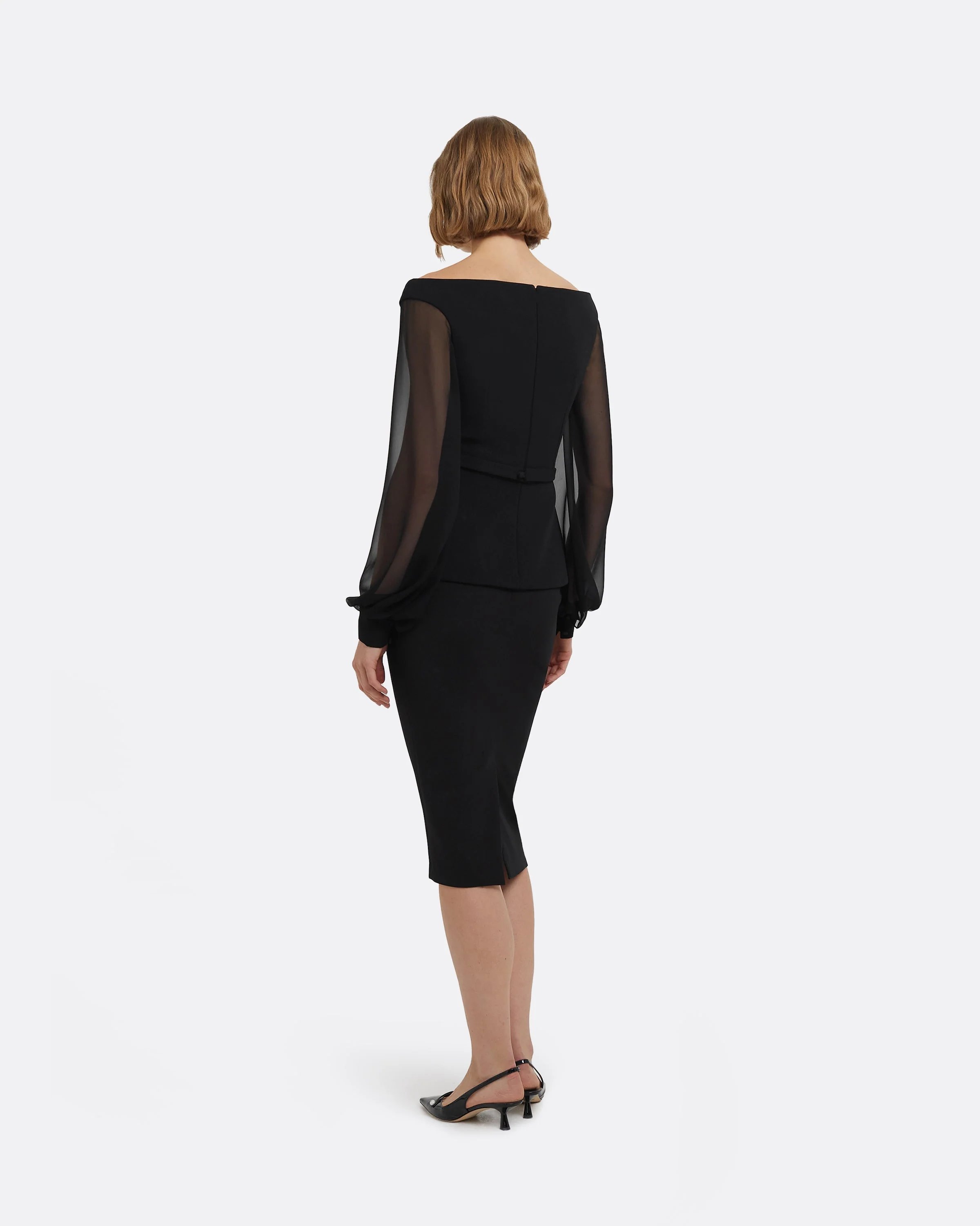 Hokoku Black Pencil Skirt - Image 6