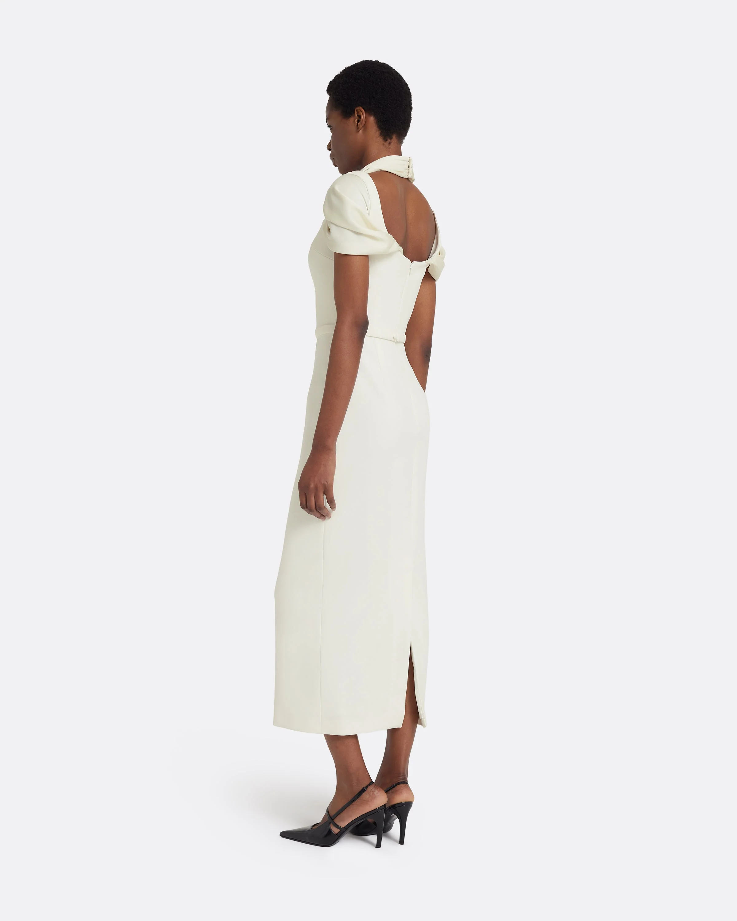 Ifara Midi Dress in Ivory - Image 2
