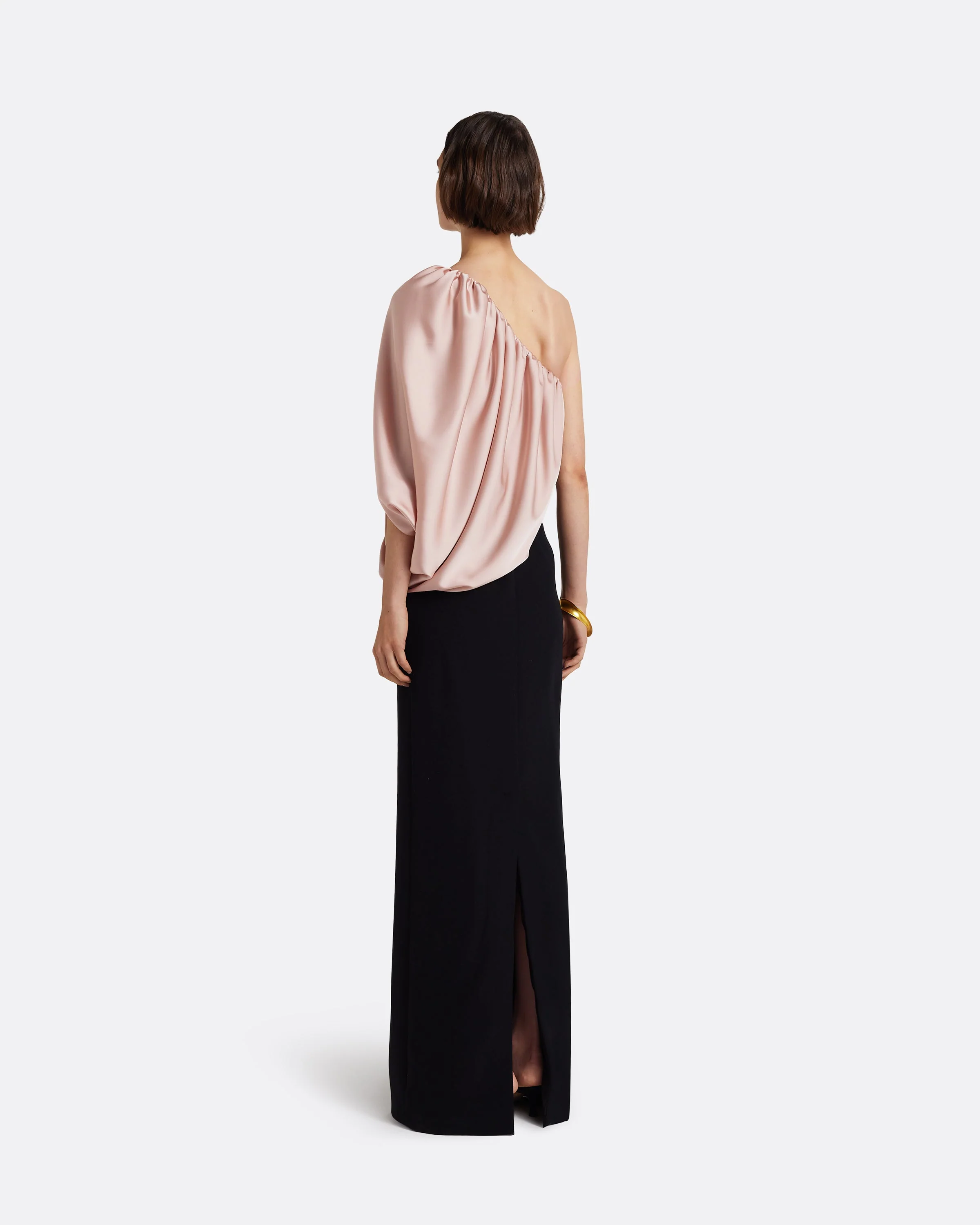 Ines Long Dress in Ballet Pink on Black - Image 7