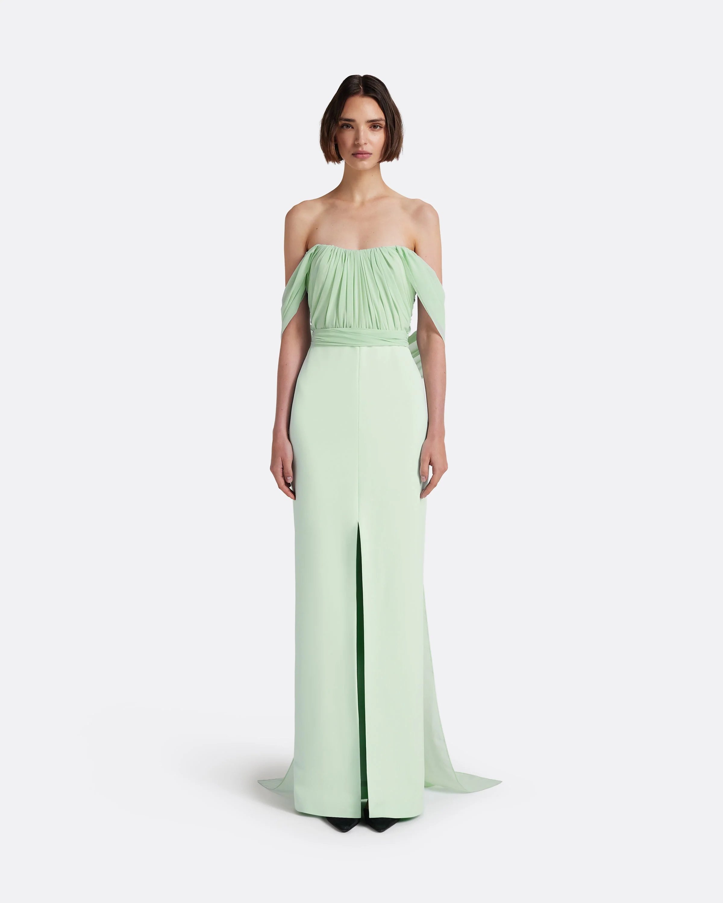 Iselle Dress Long in Sea Glass