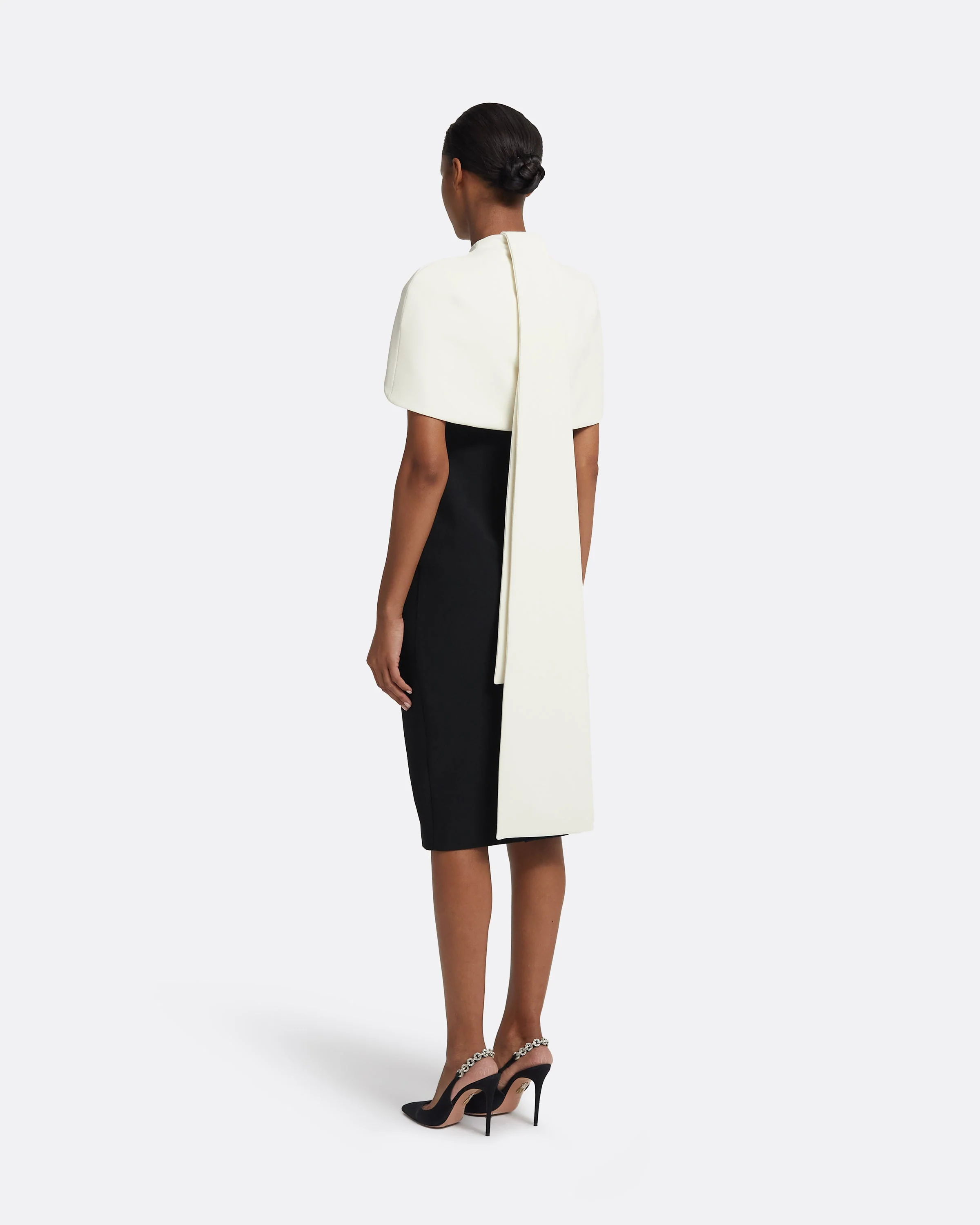Kalika Ivory & Black Midi Dress - Image 12