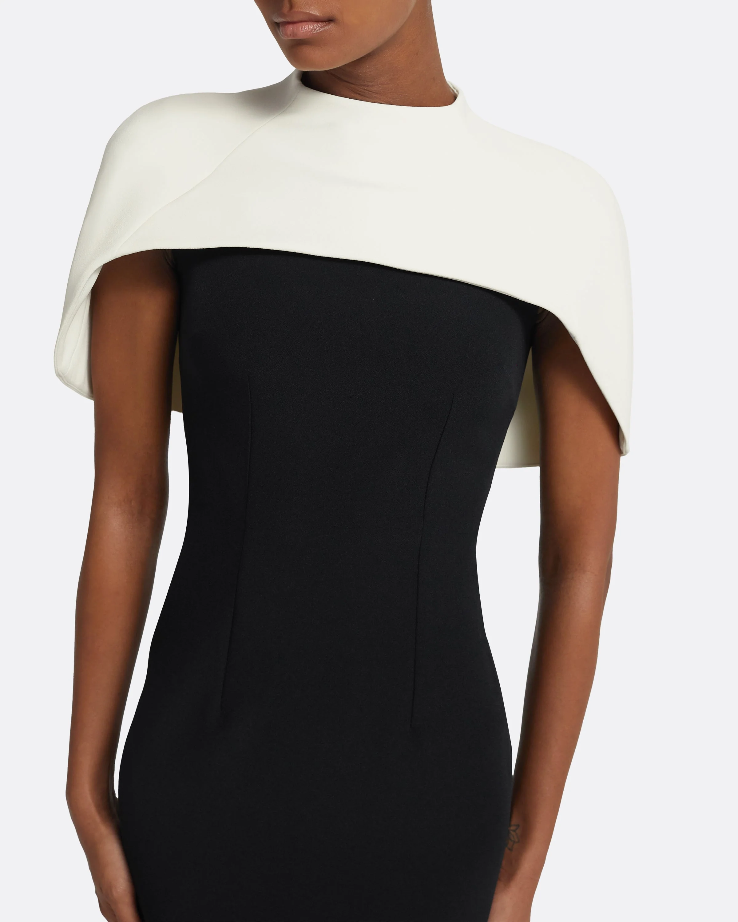 Kalika Ivory & Black Midi Dress - Image 13