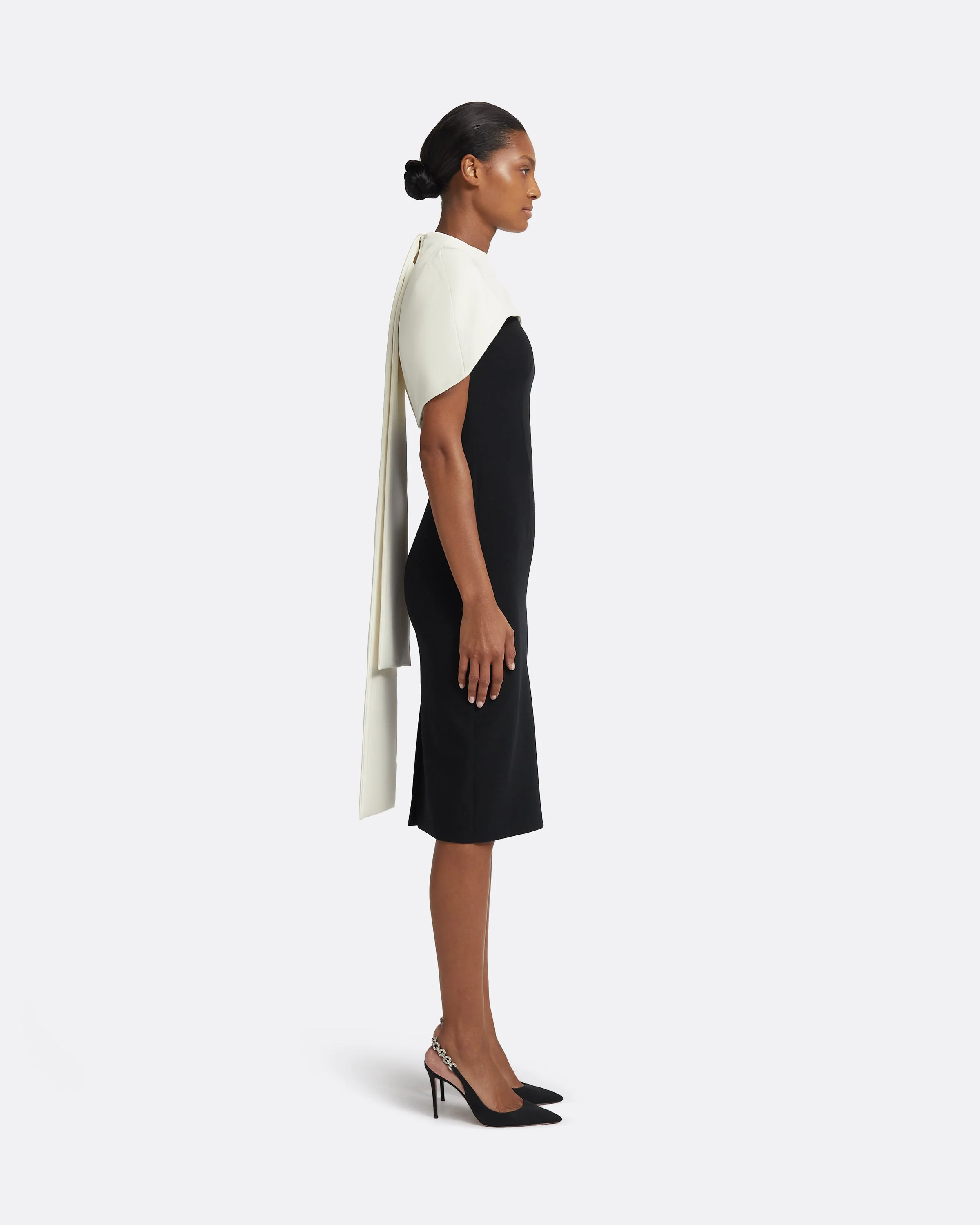Kalika Ivory & Black Midi Dress - Image 9