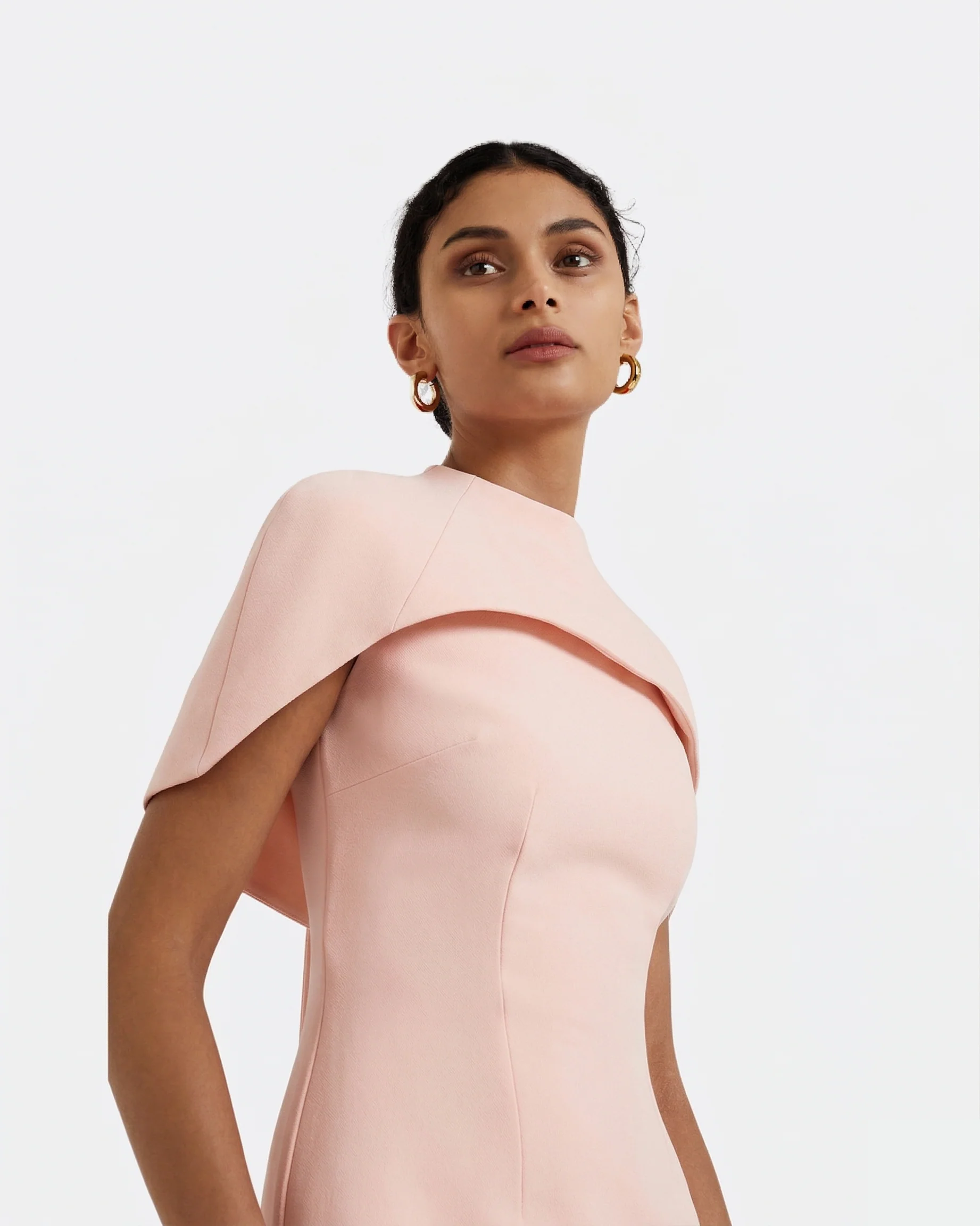 Kalika Long Dress in Pale Pink - Image 3