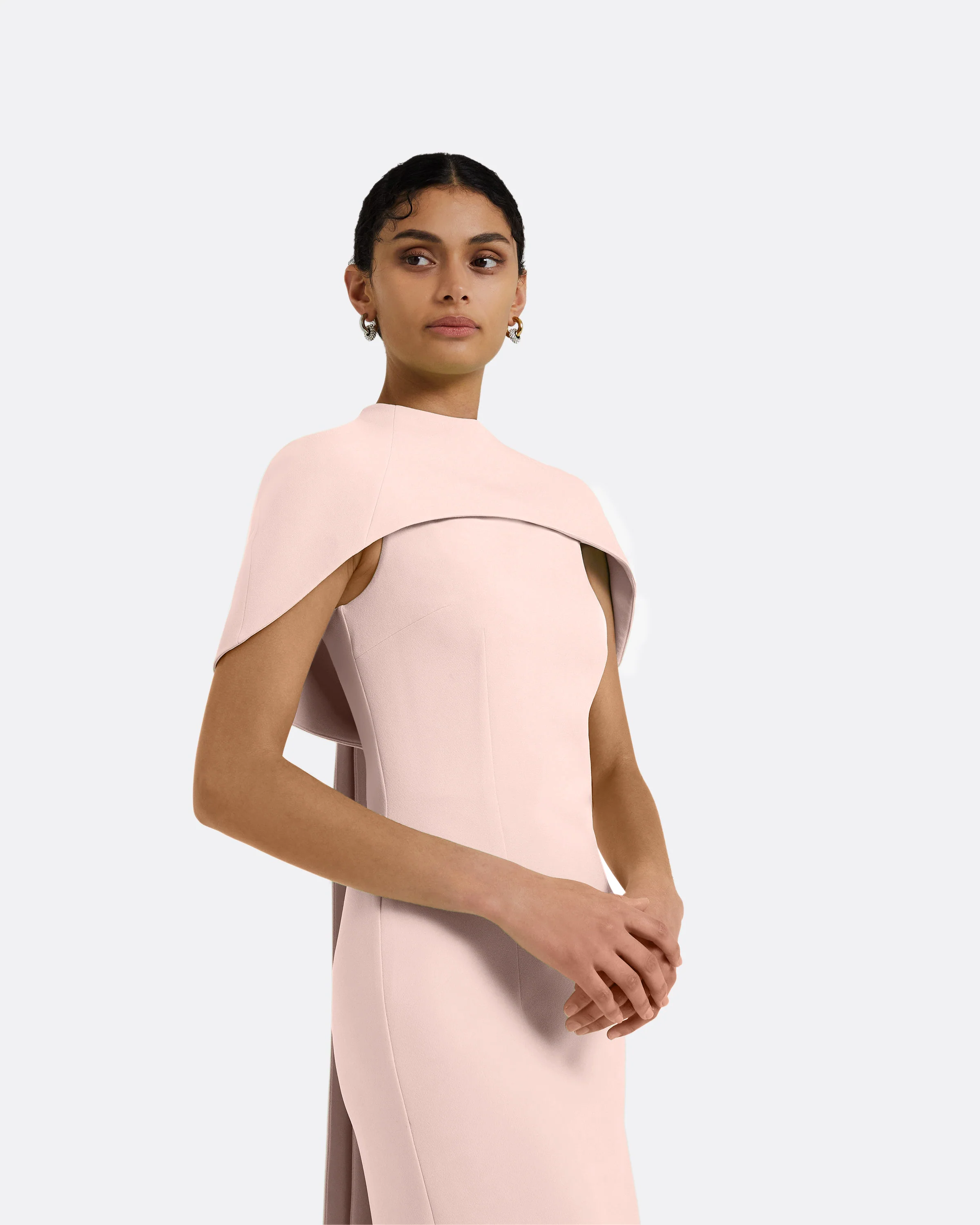 Kalika Long Dress in Pale Pink - Image 8