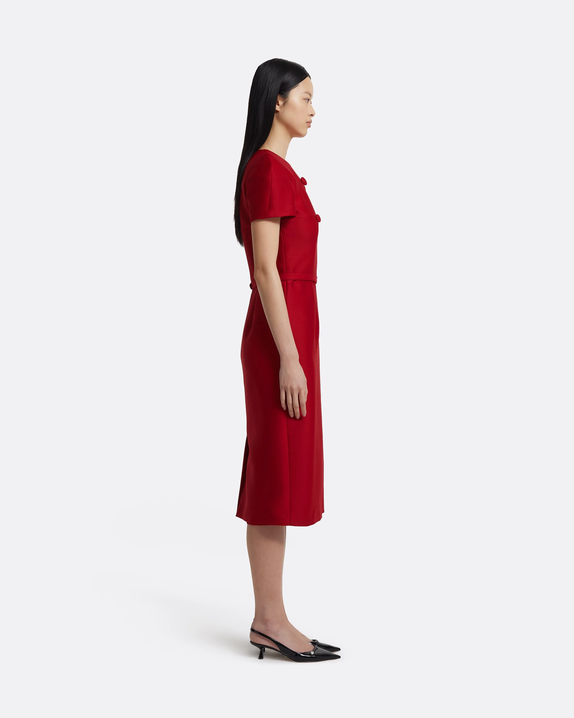 Kamari Midi Dress in Radiant Red - Image 4