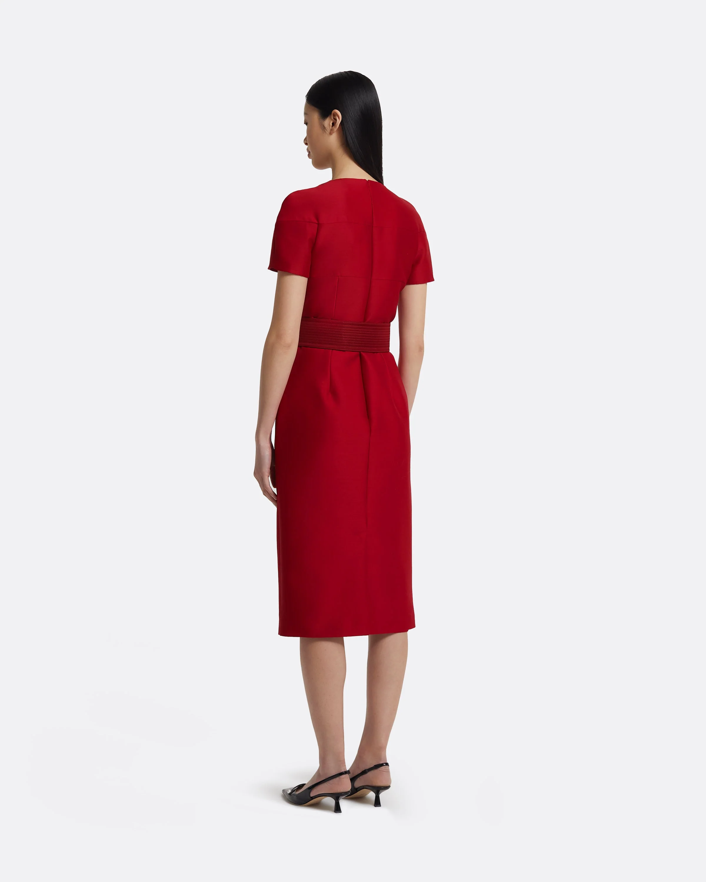 Kamari Midi Dress in Swinton on Radiant Red - Image 2