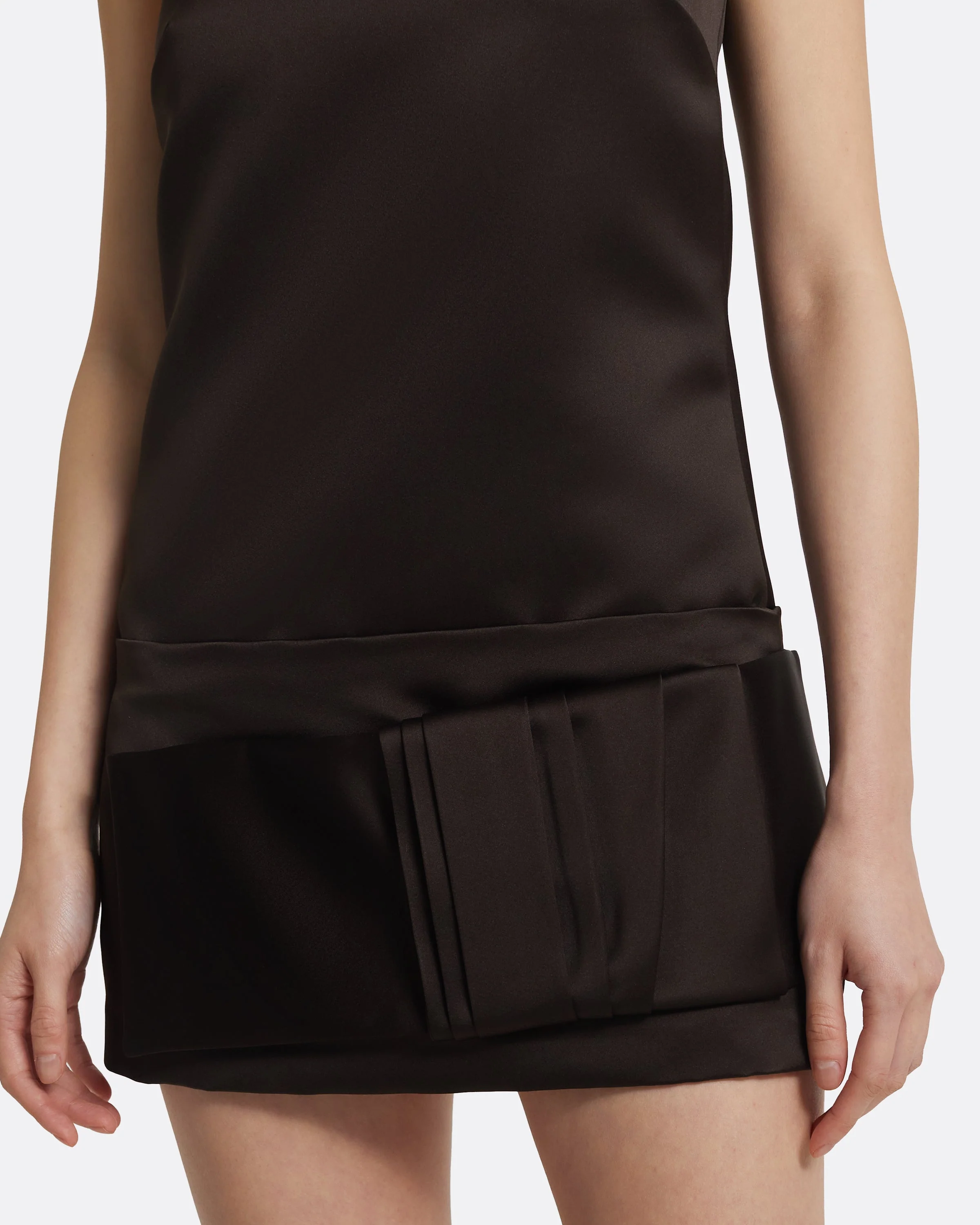 Kimora Short Dress in Peat Brown - Image 8