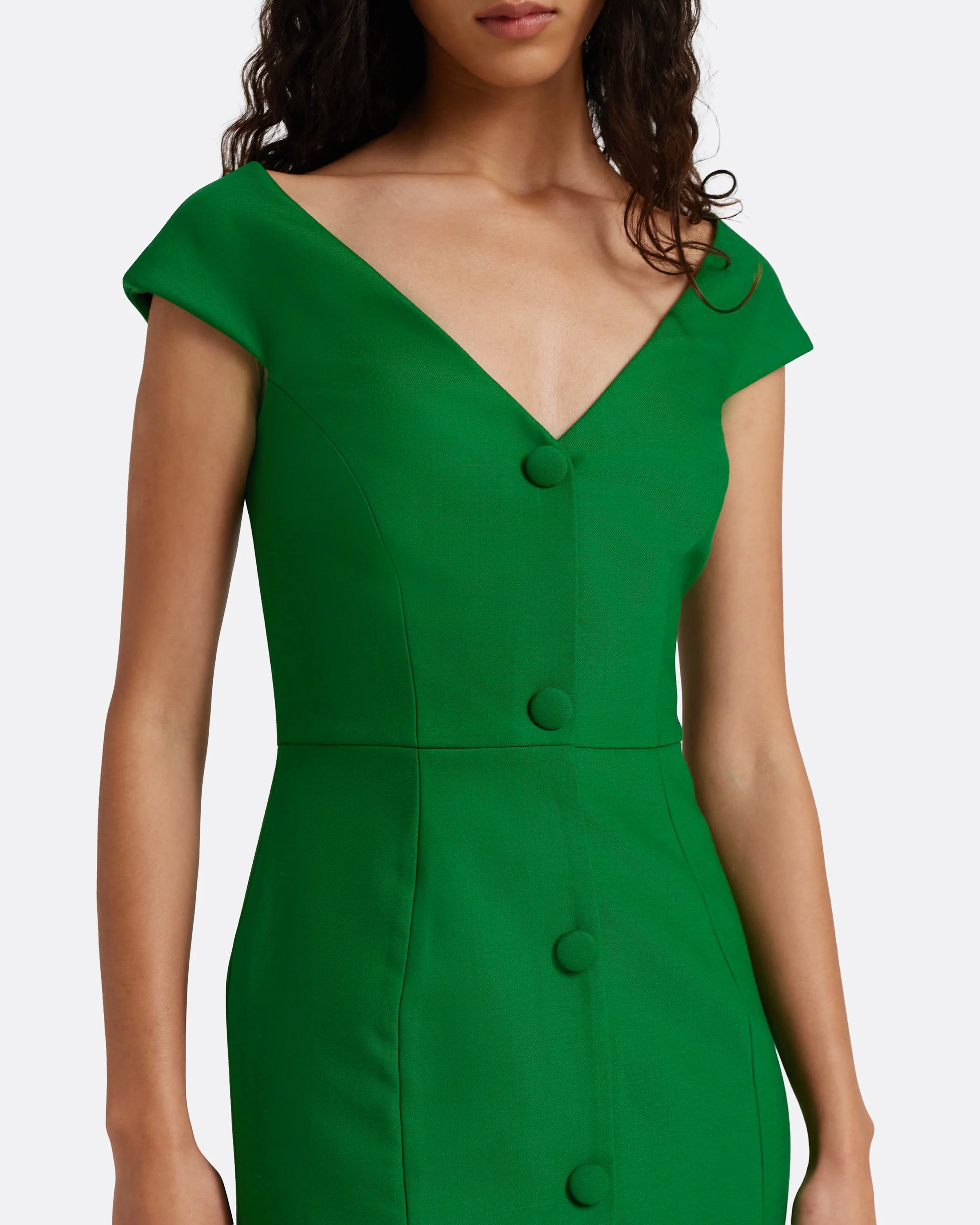 Klea Midi Dress in Blade Green - Image 3