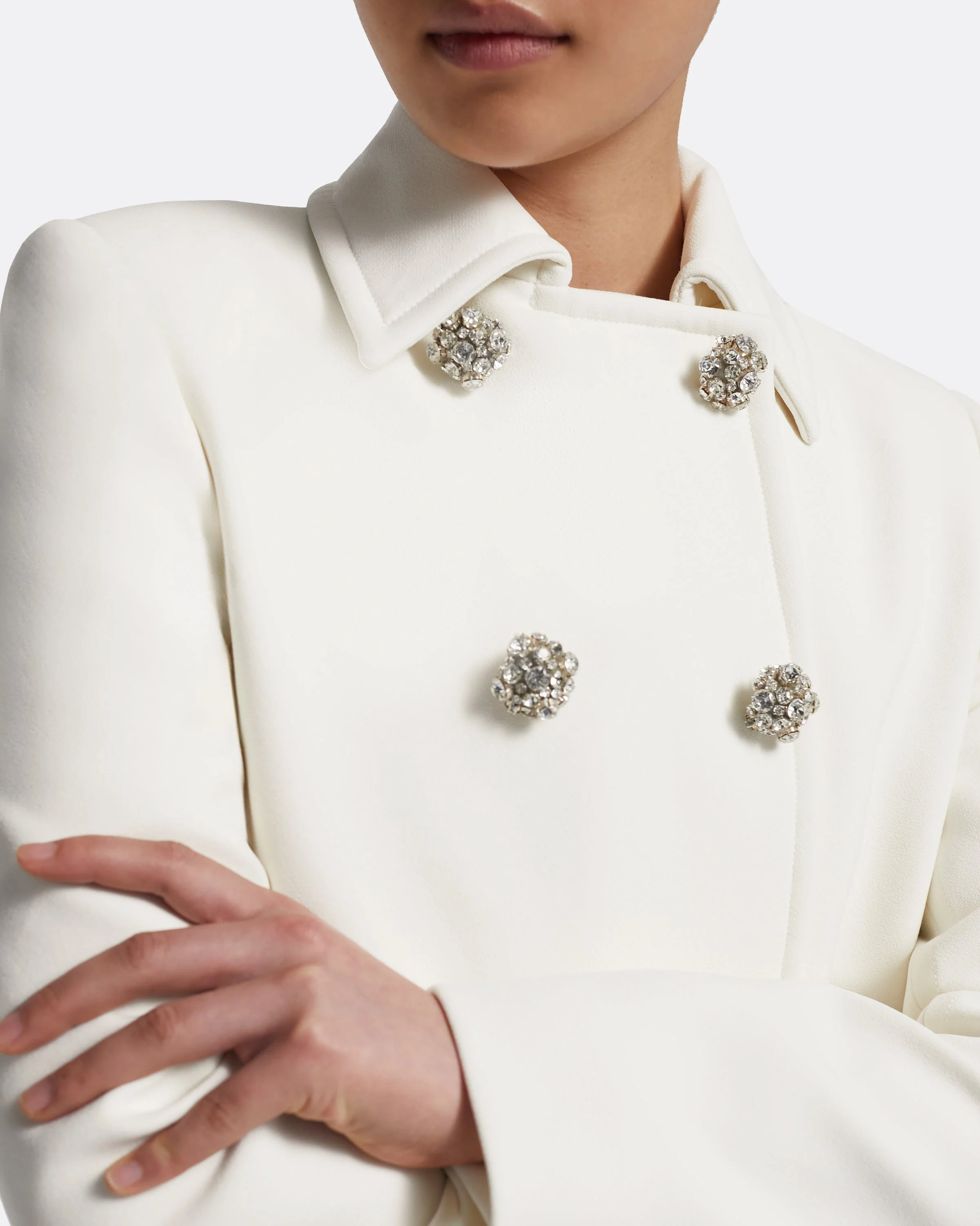 Kota Coat in Ivory with Crystal - Image 3