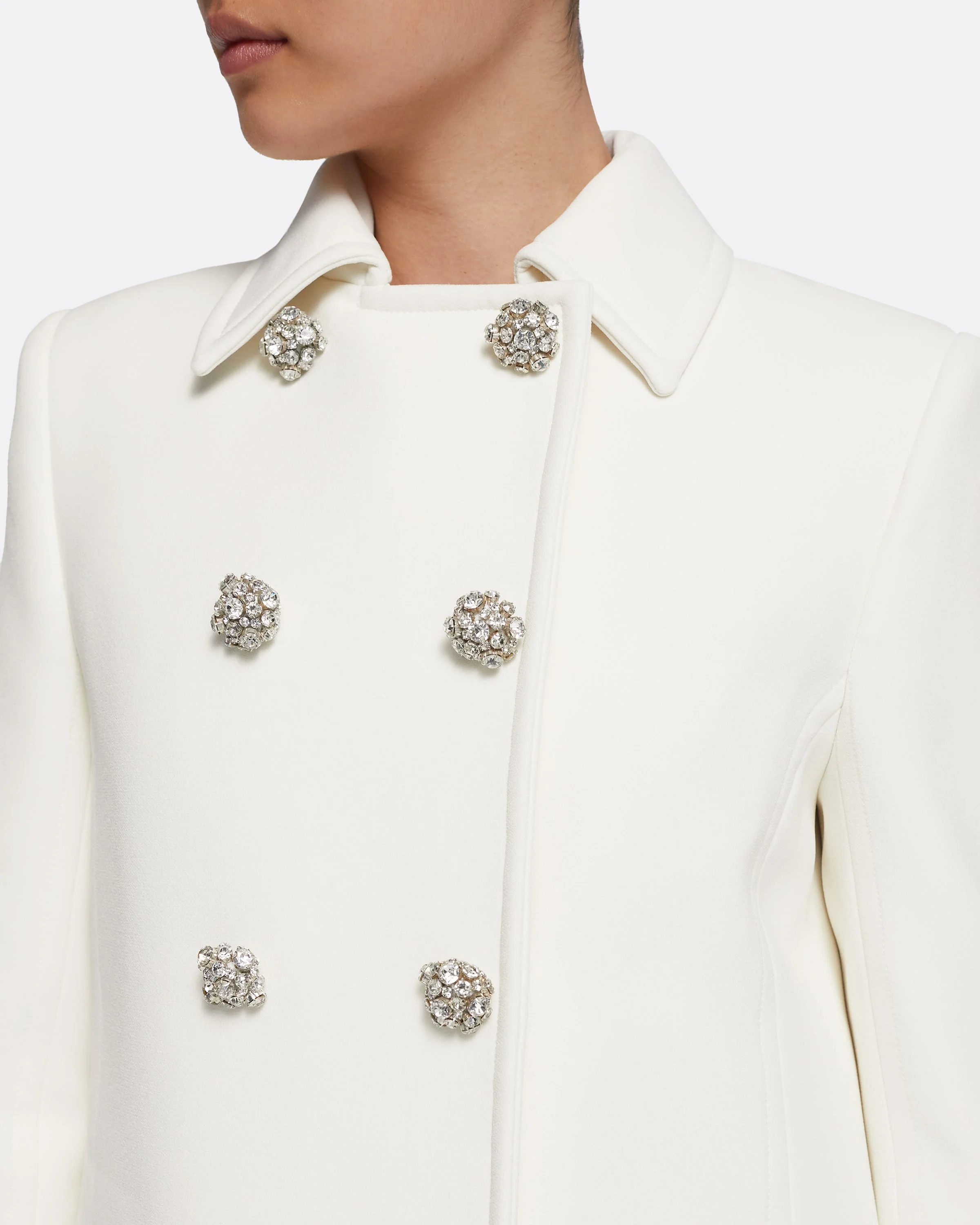 Kota Coat in Ivory with Crystal - Image 5