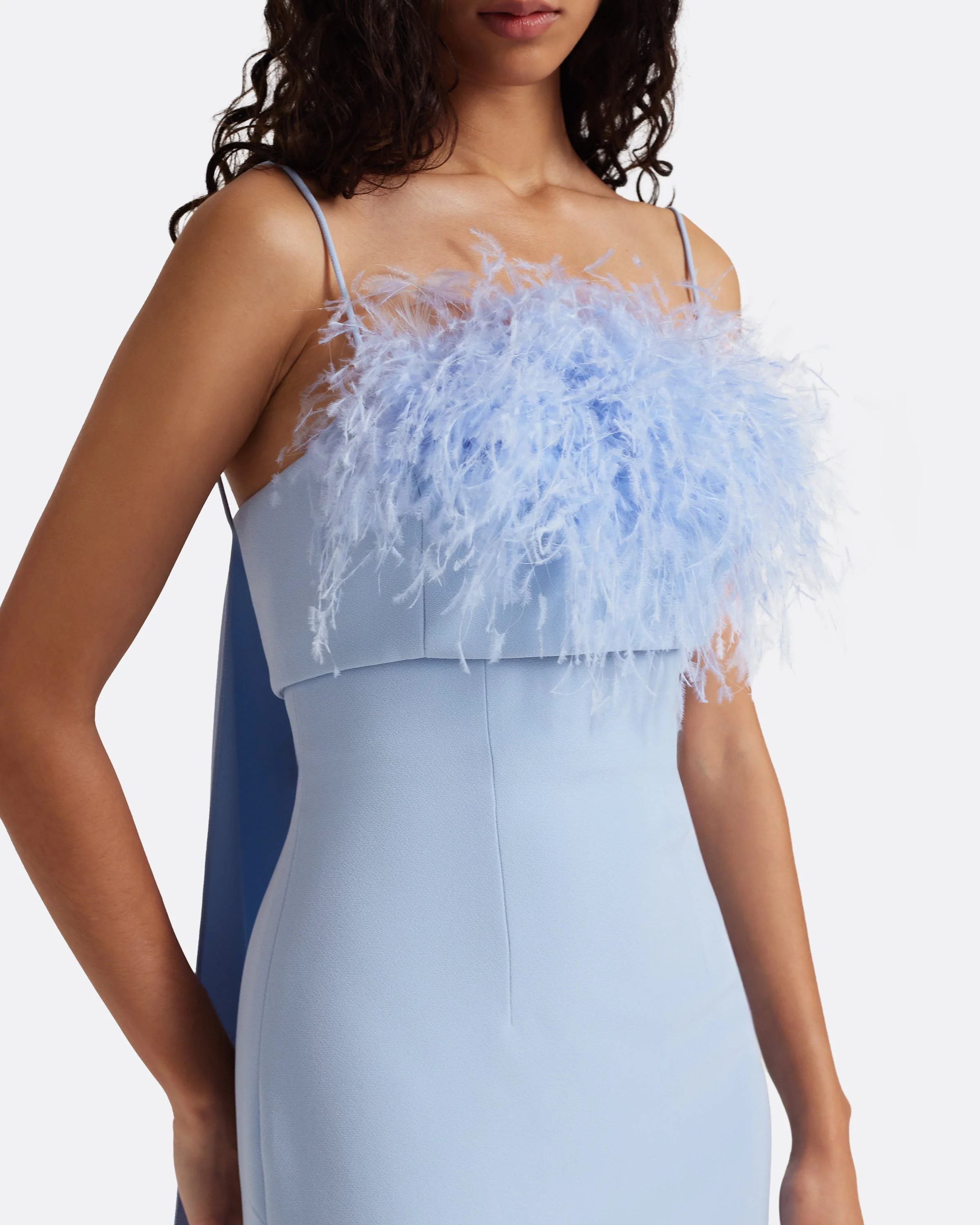 Krista Harness in Soft Sky with Feathers - Image 8