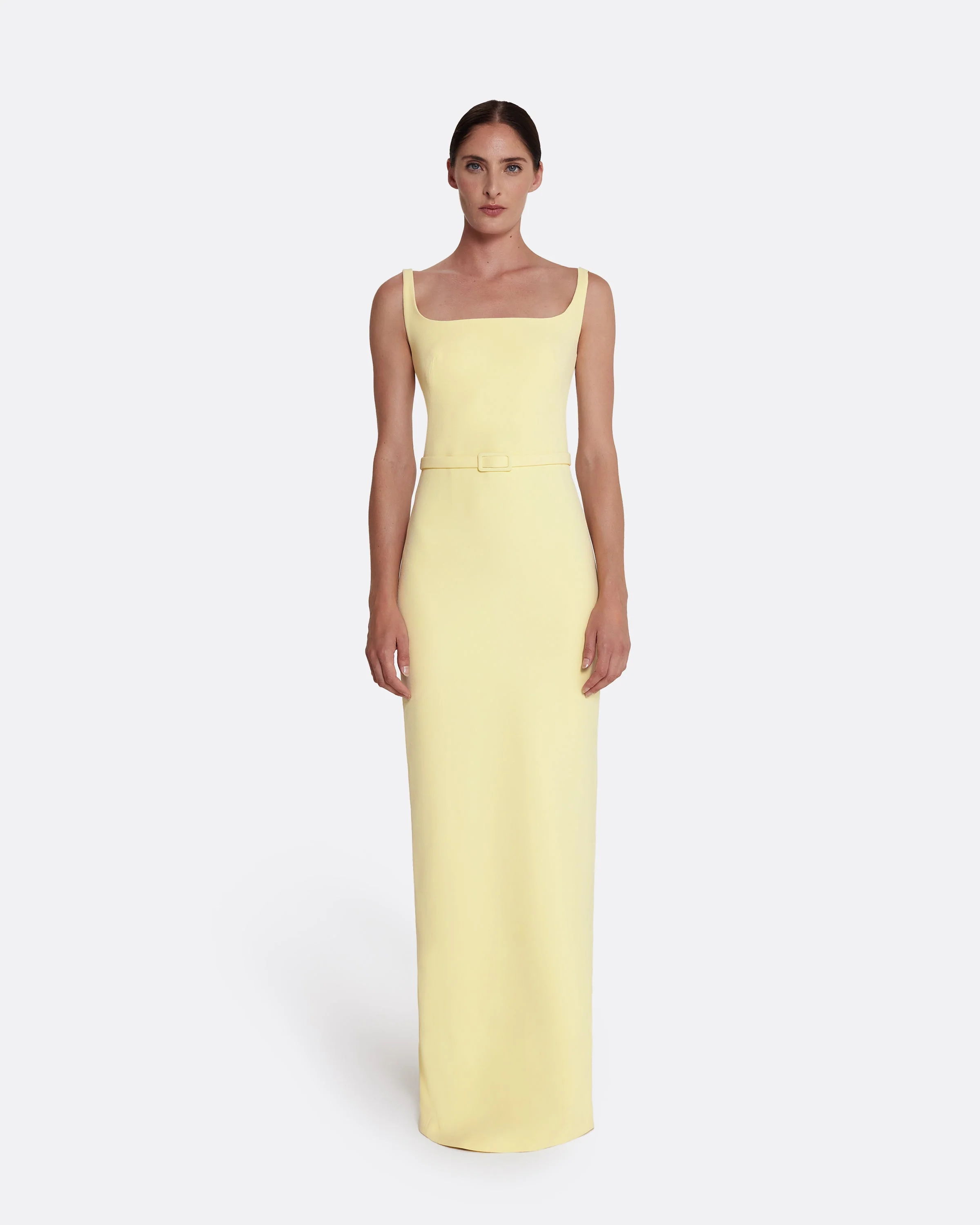 Kristena Long Dress in Pale Yellow - Image 6