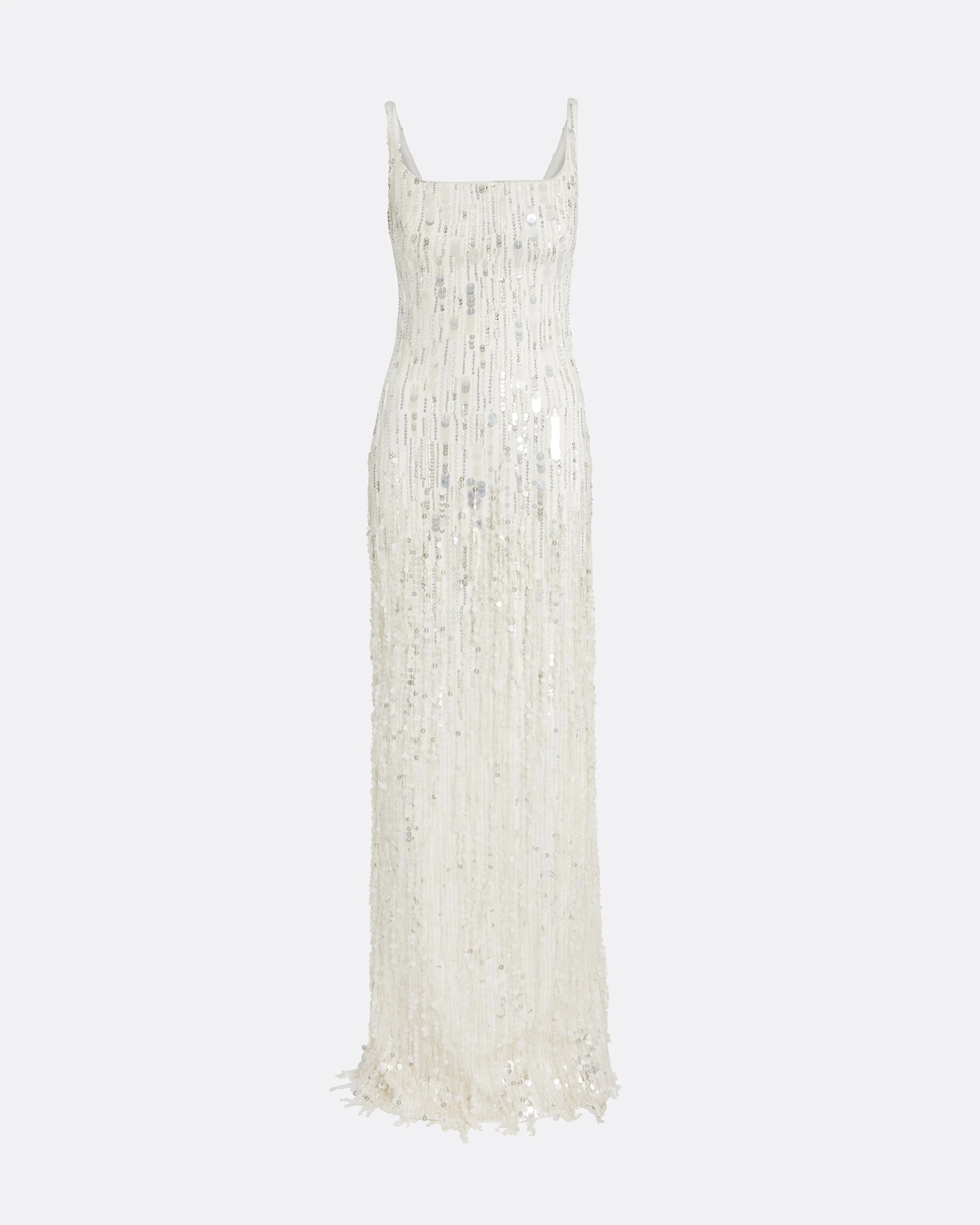 Kristena Long Dress in Ivory with Crystal Embellishment - Image 5