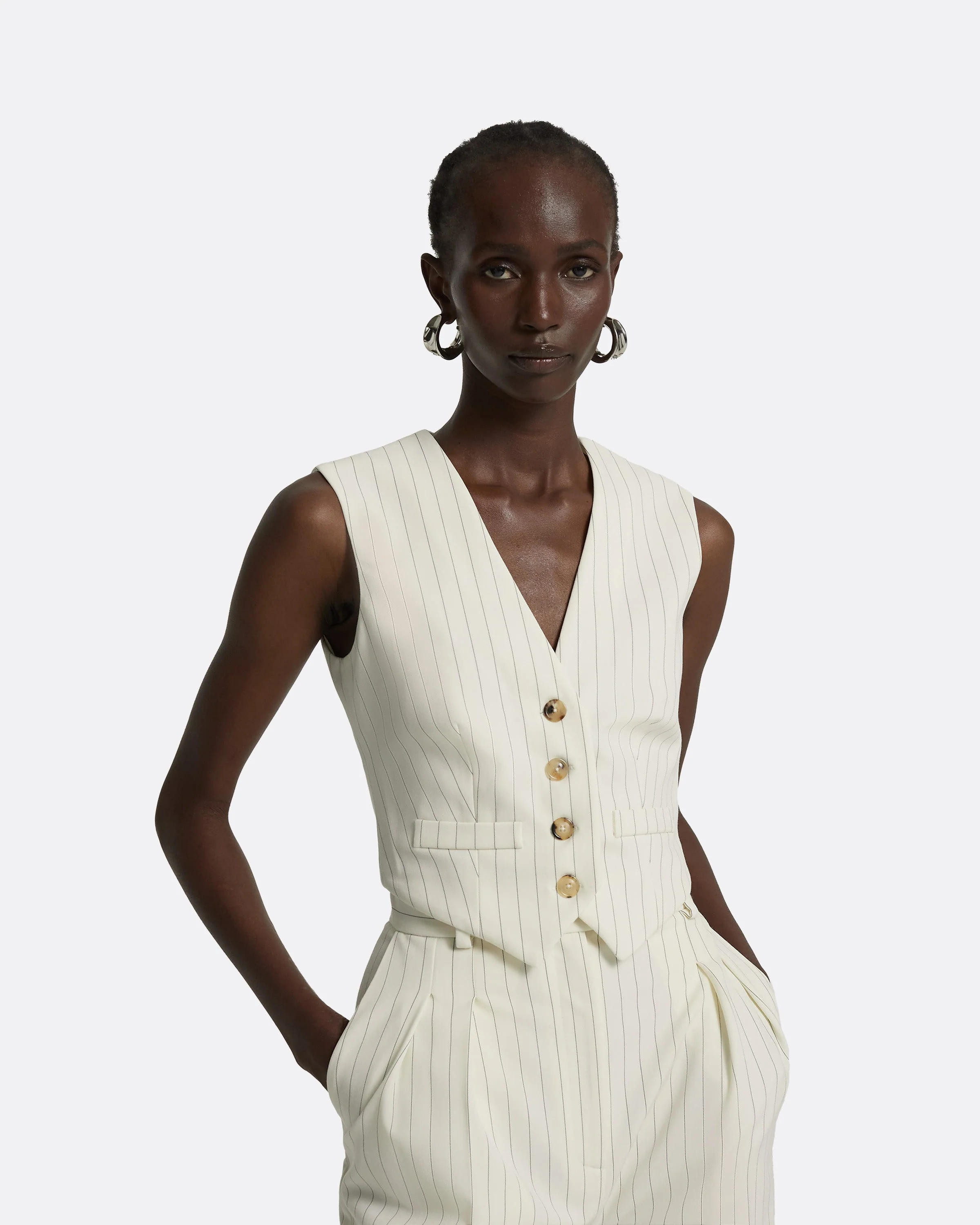 Lana Ivory Waistcoat - Image 3