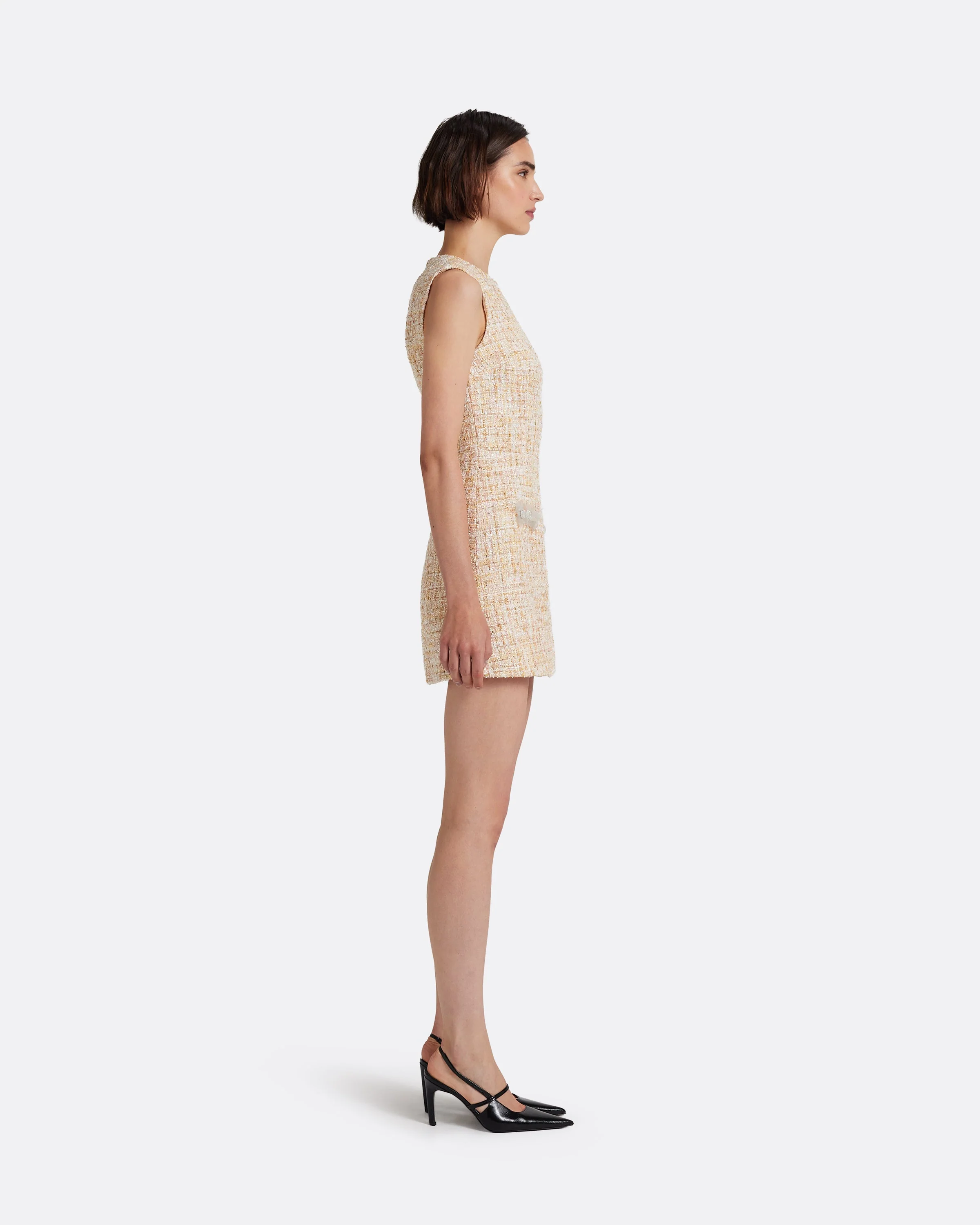 Laurette Mini Dress in Tweed - Image 4