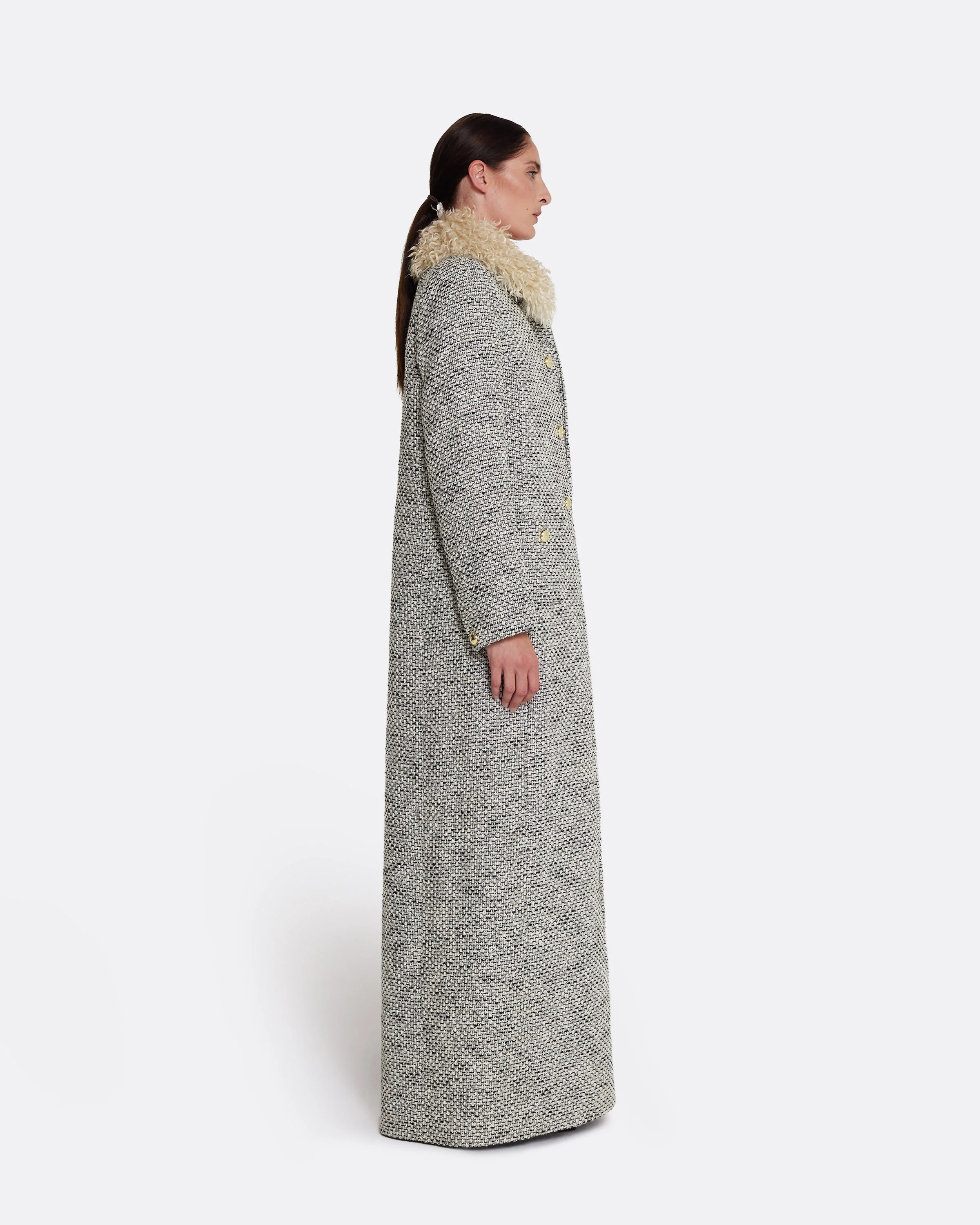 Leonora Jacket in Stone on Greyscale - Image 13