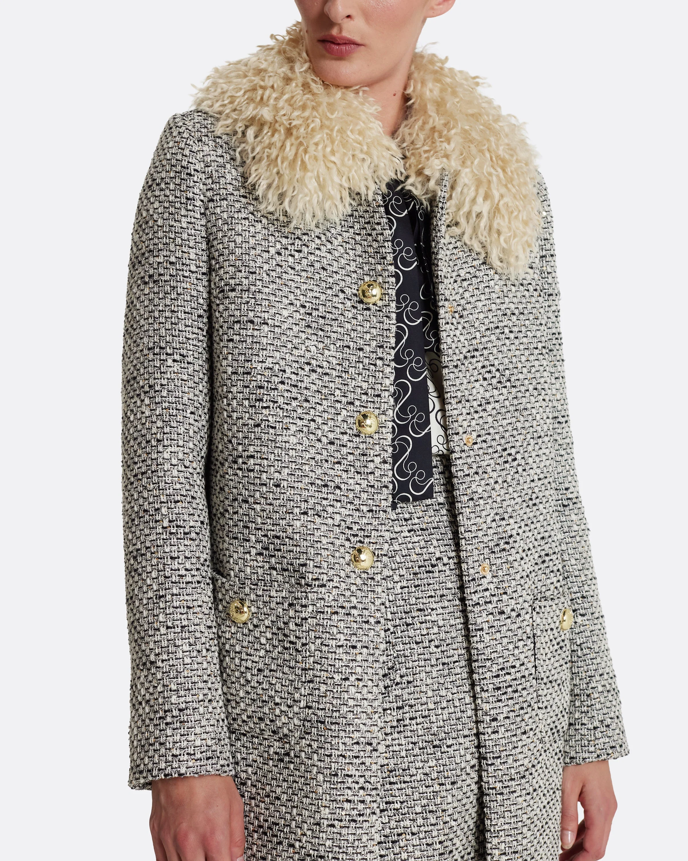 Leonora Jacket in Stone on Greyscale - Image 17
