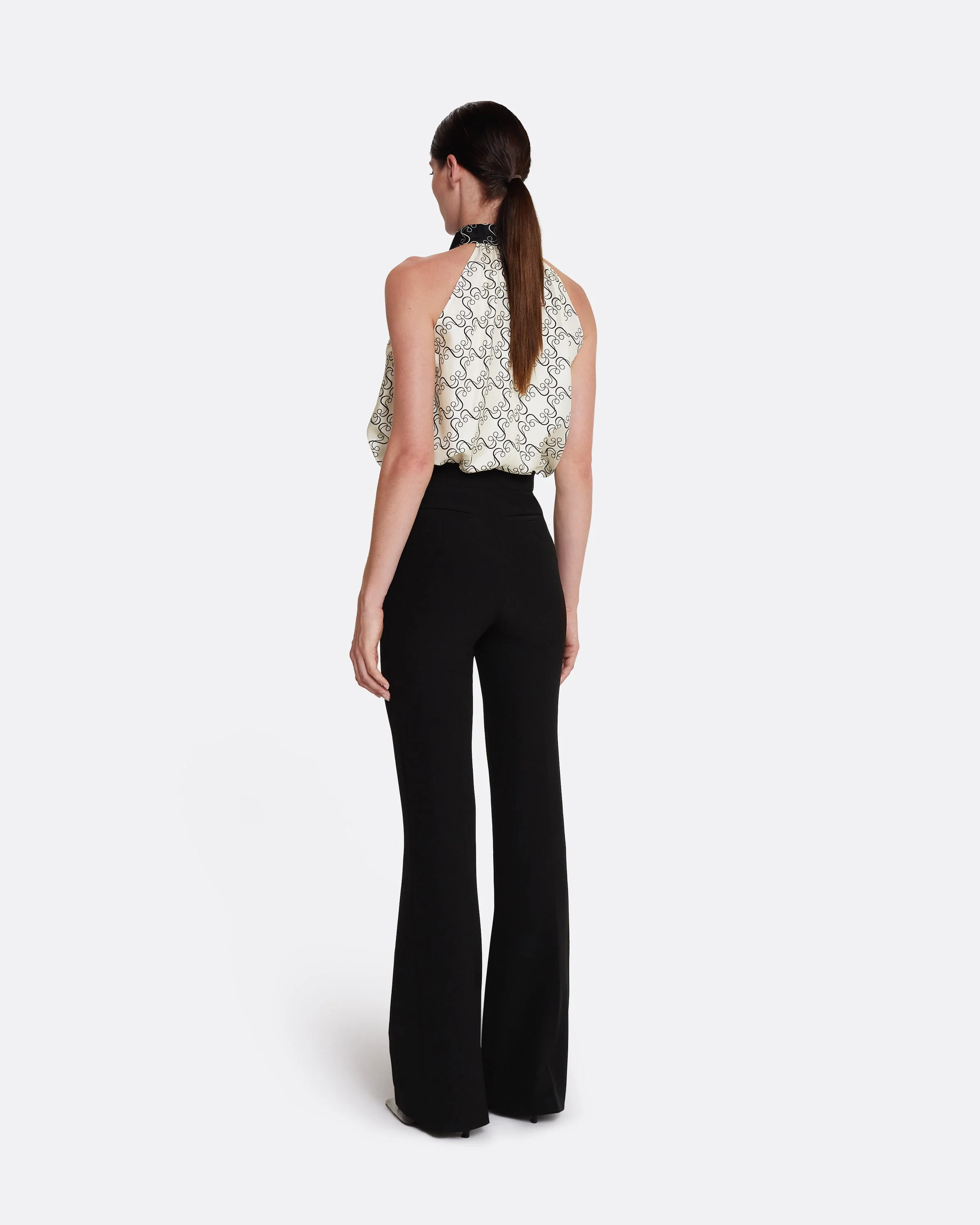 Letizia Top in Black on Ecru - Image 3