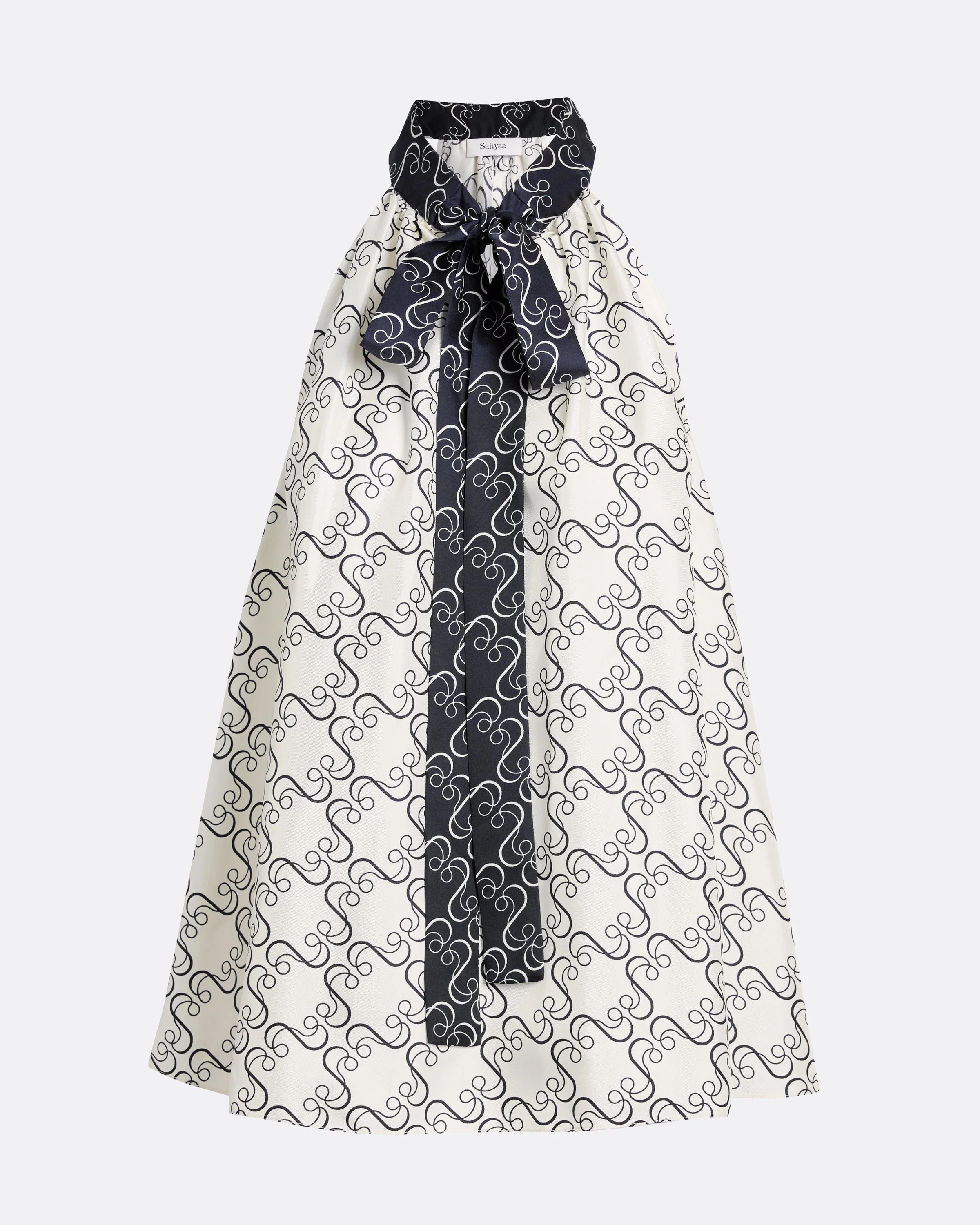 Letizia Top in Black on Ecru - Image 8