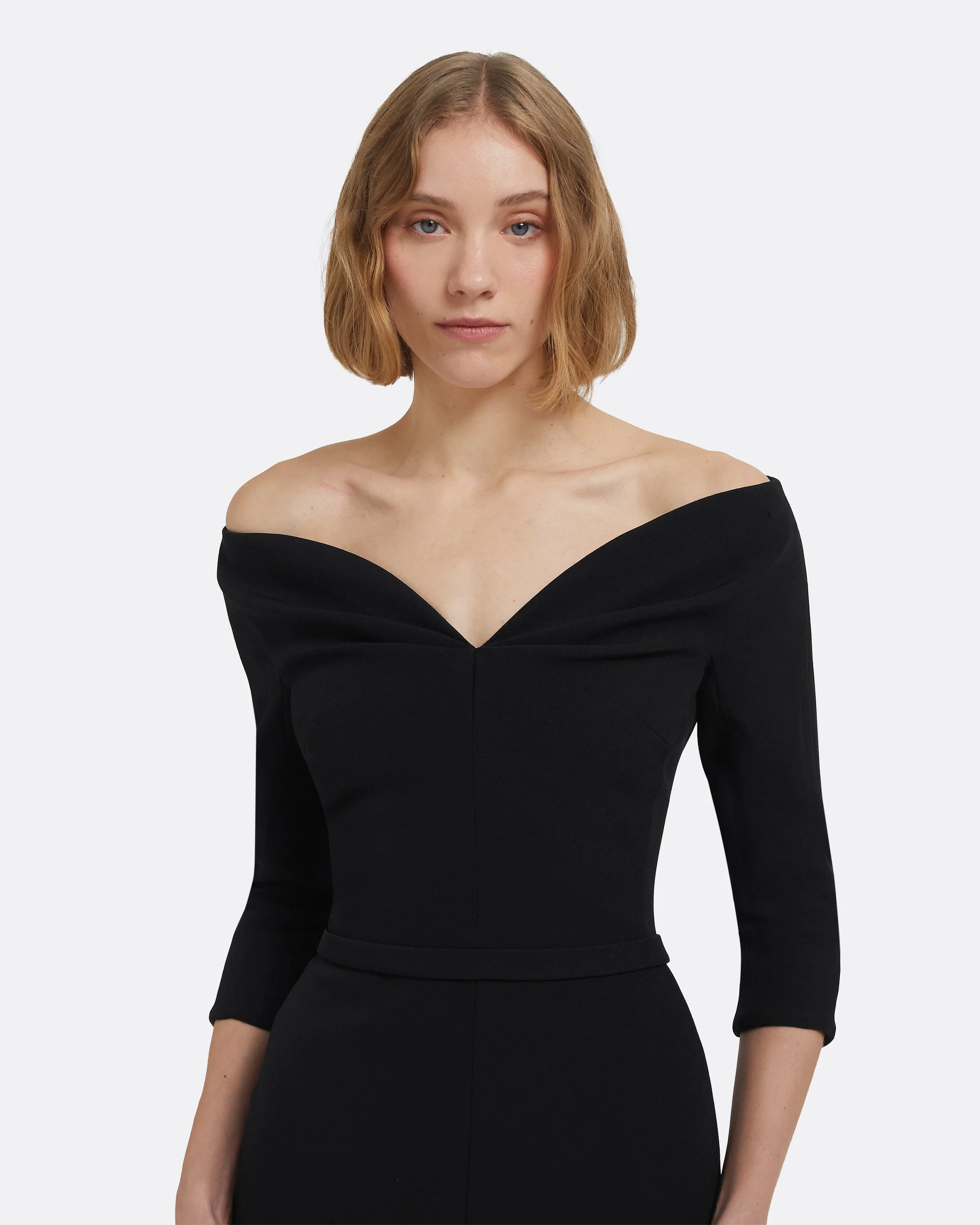 Linda Midi Dress in Black - Image 3