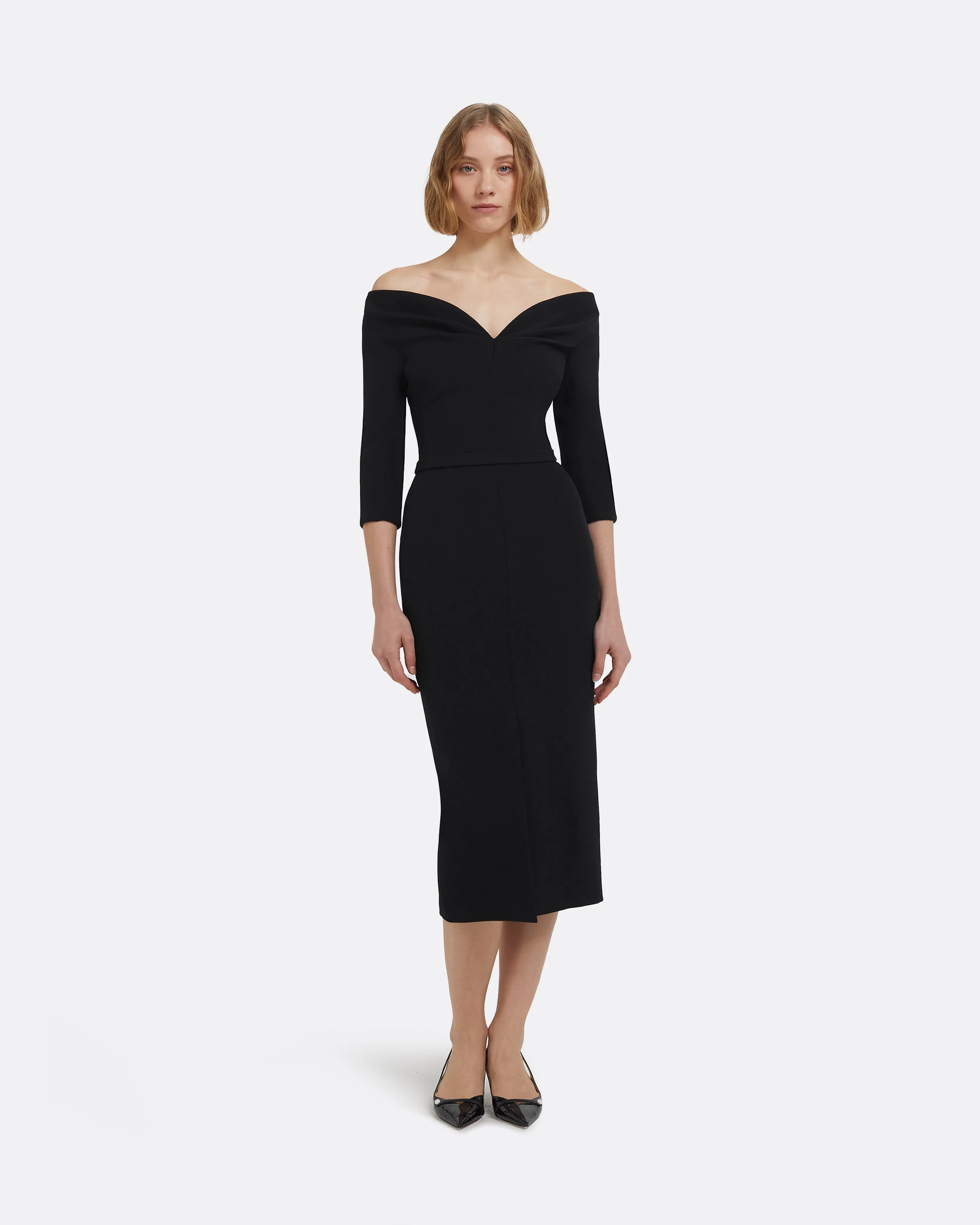 Linda Midi Dress in Black - Image 6