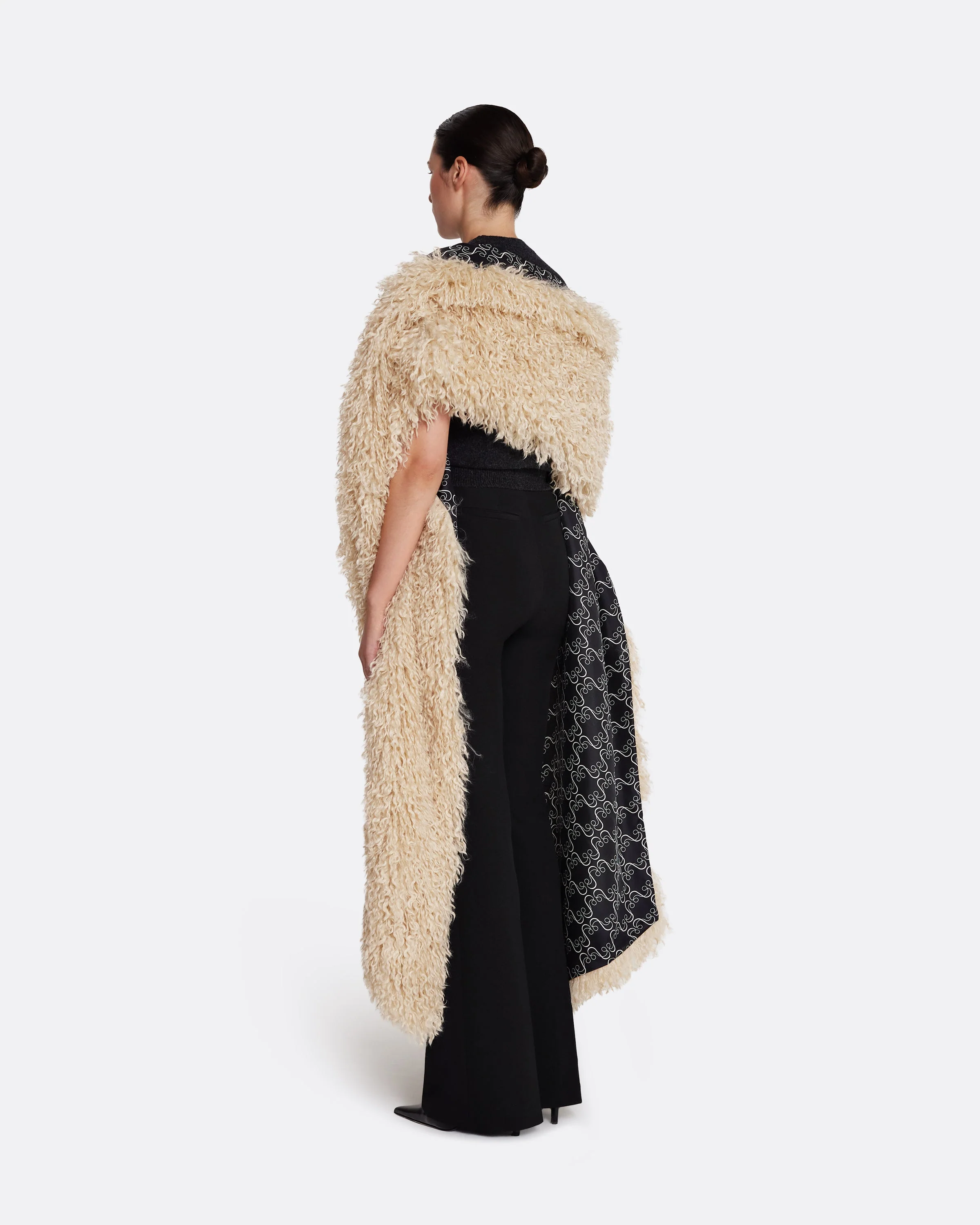 Long Shawl Scarf in Stone - Image 2