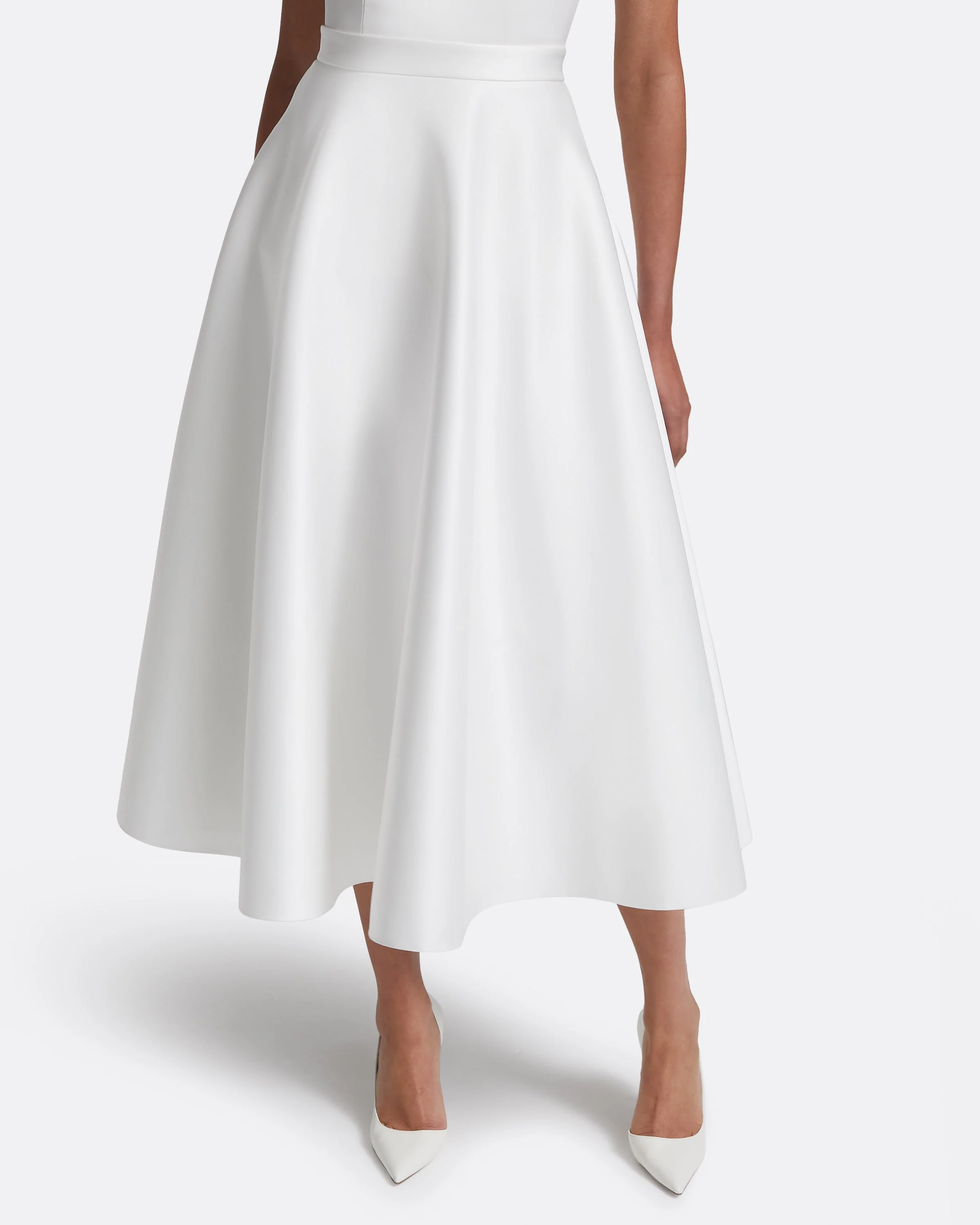 Lory Midi Dress in Porcelain - Image 3