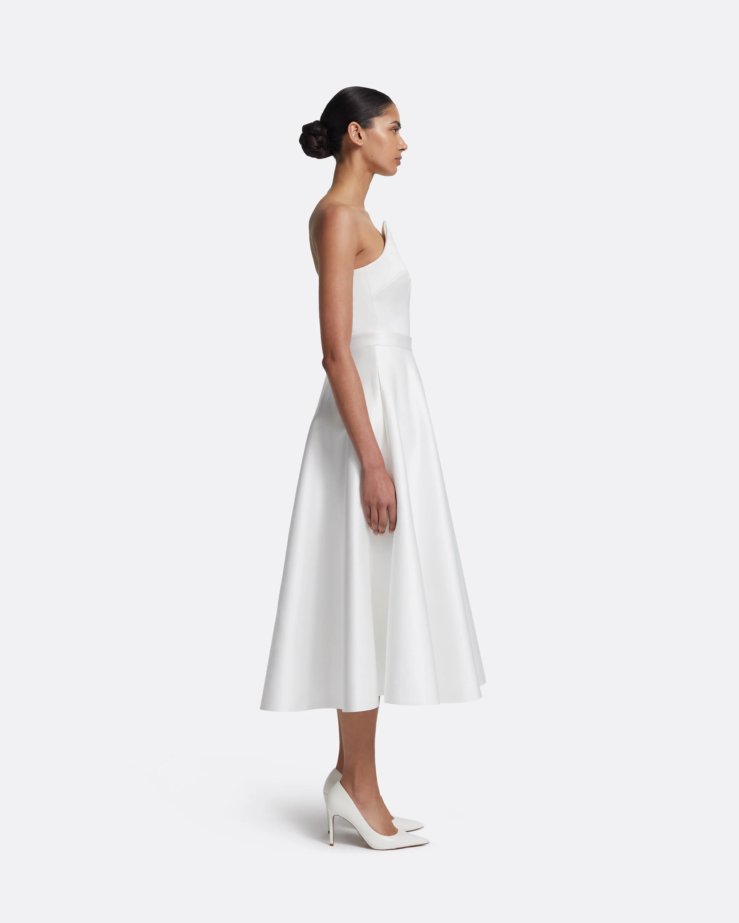 Lory Midi Dress in Porcelain - Image 9