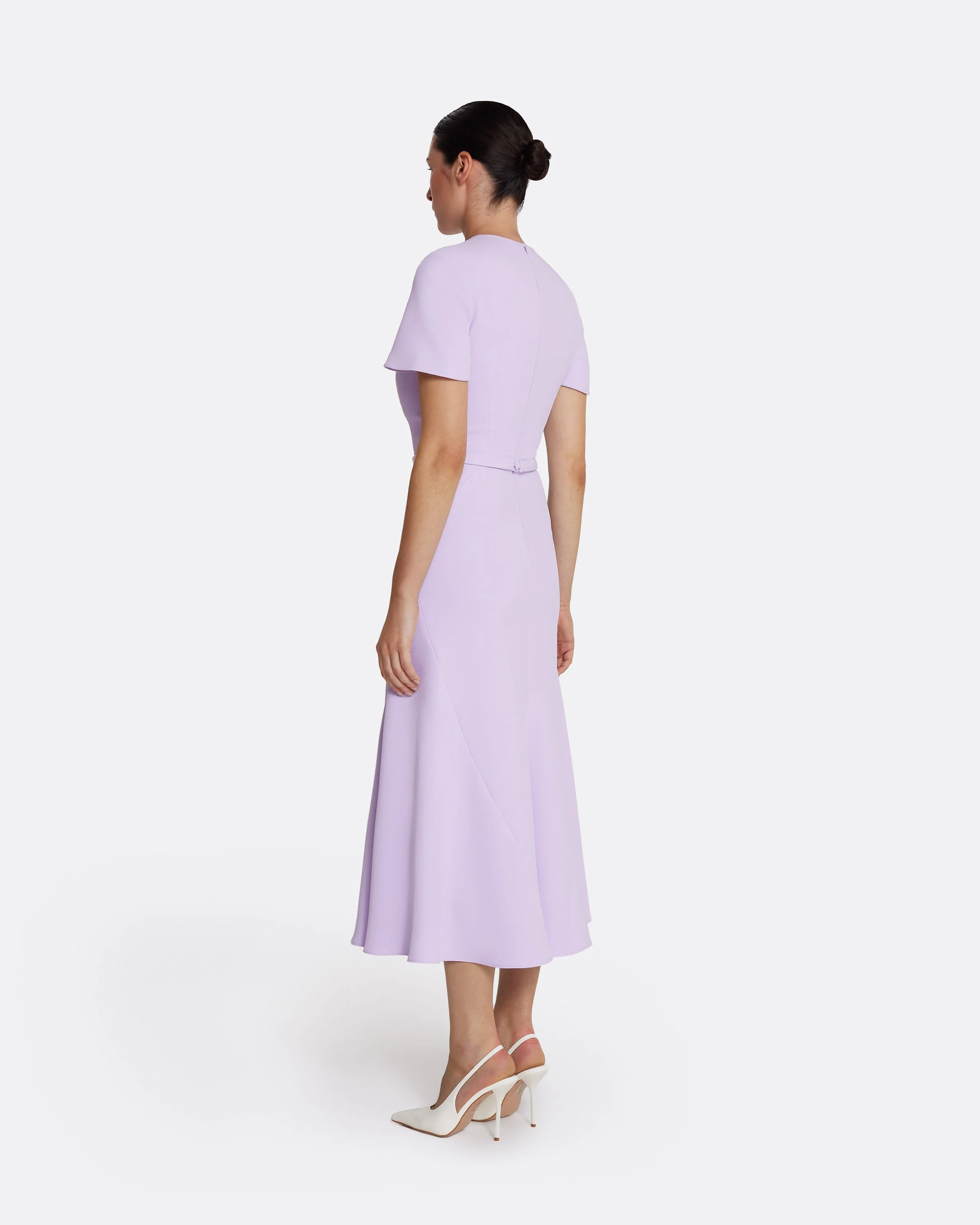 Luisa Midi Dress in Verbena with Gold - Image 2
