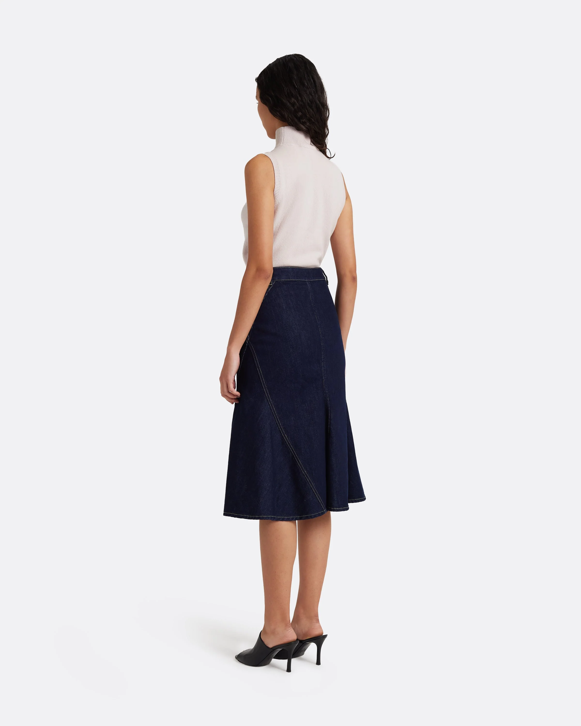 Luisella Denim Skirt in Dark Wash - Image 7