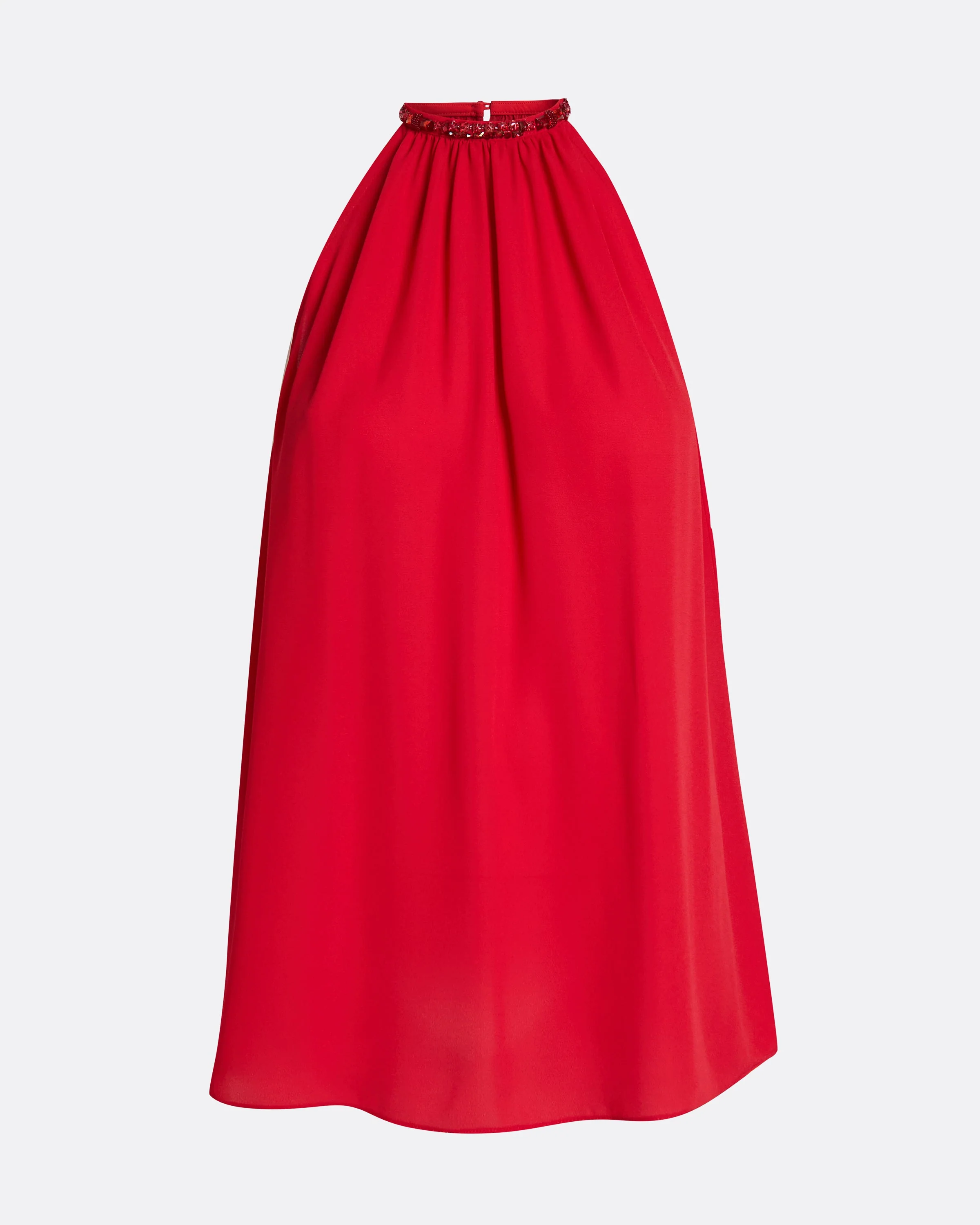 Lunetta Top in Azalea Red with Multi-reds - Image 16