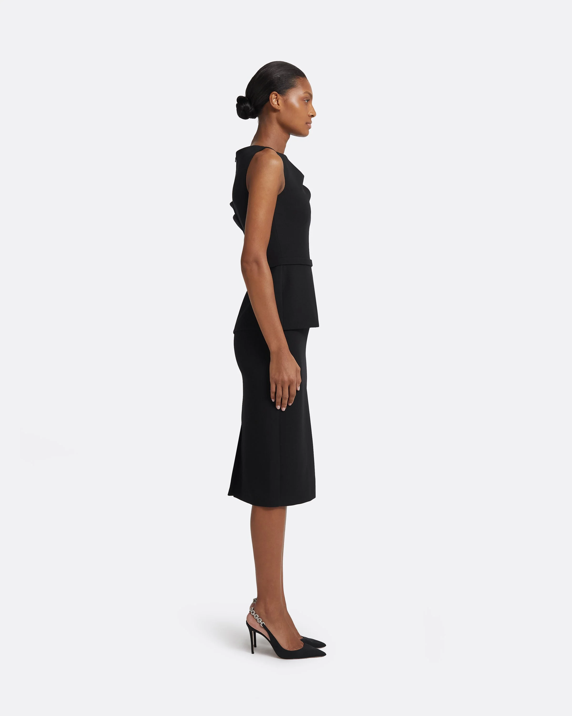 Mabila Black Midi Dress - Image 4