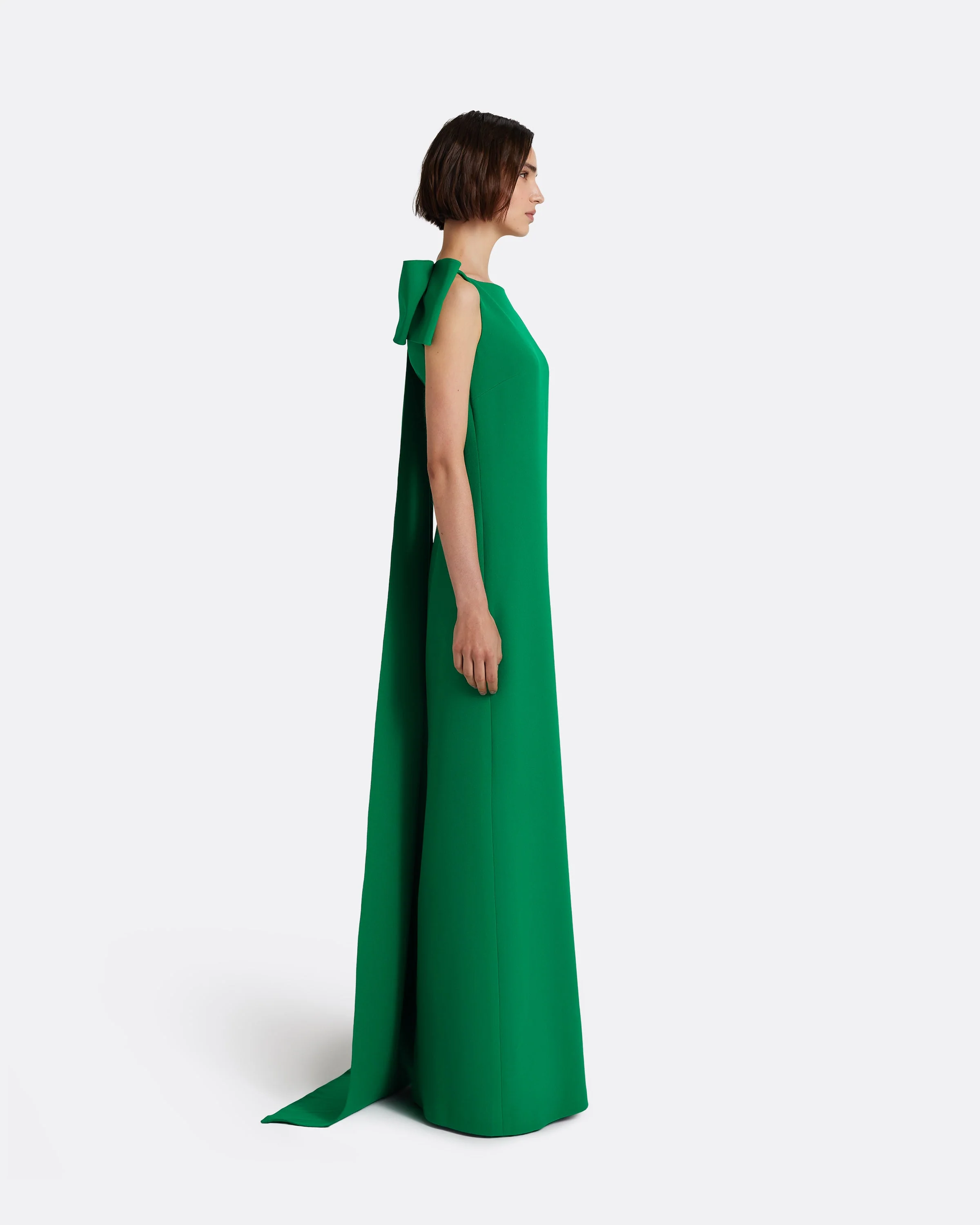 Mallory Long Dress in Jewel Green - Image 16