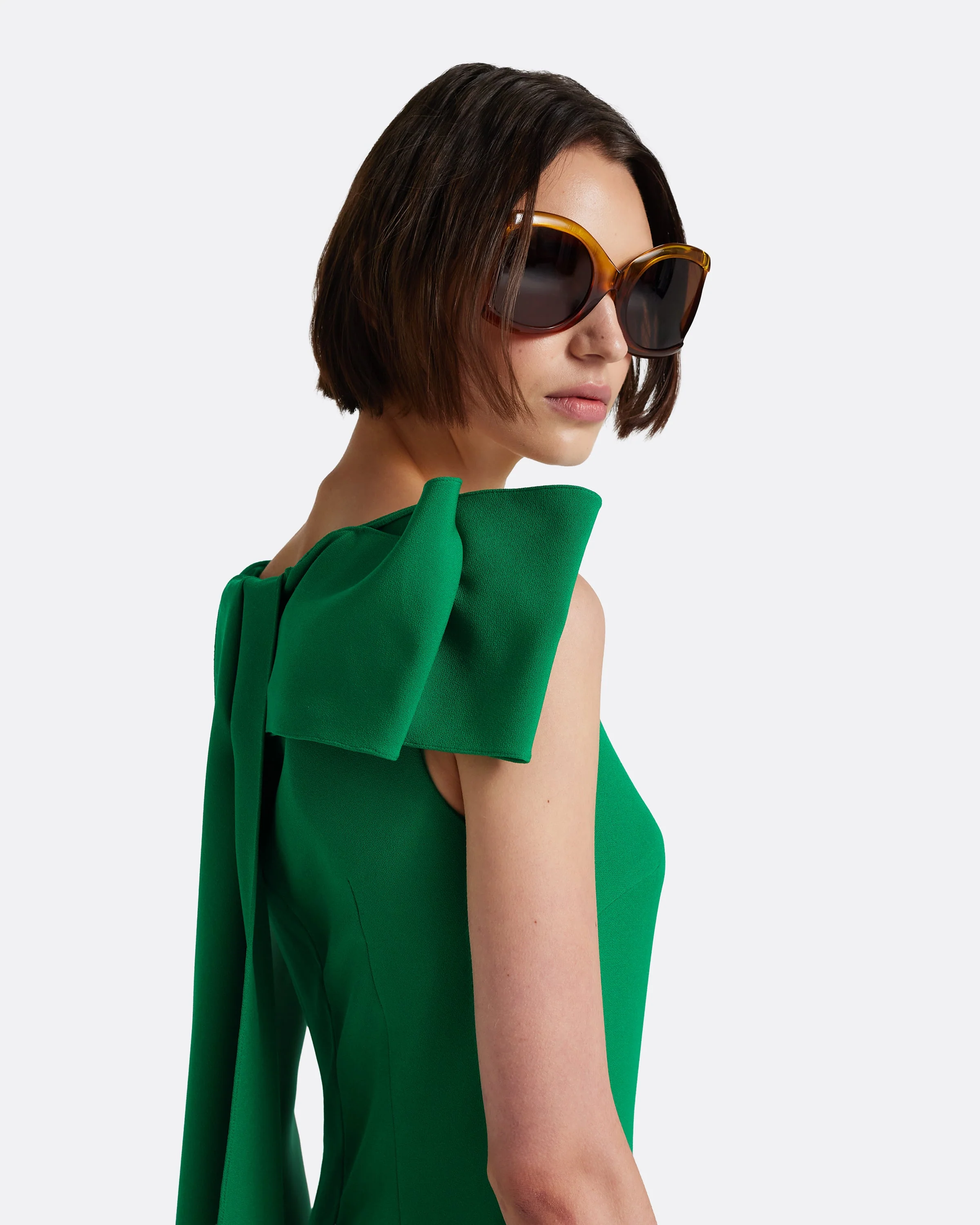 Mallory Long Dress in Jewel Green - Image 3